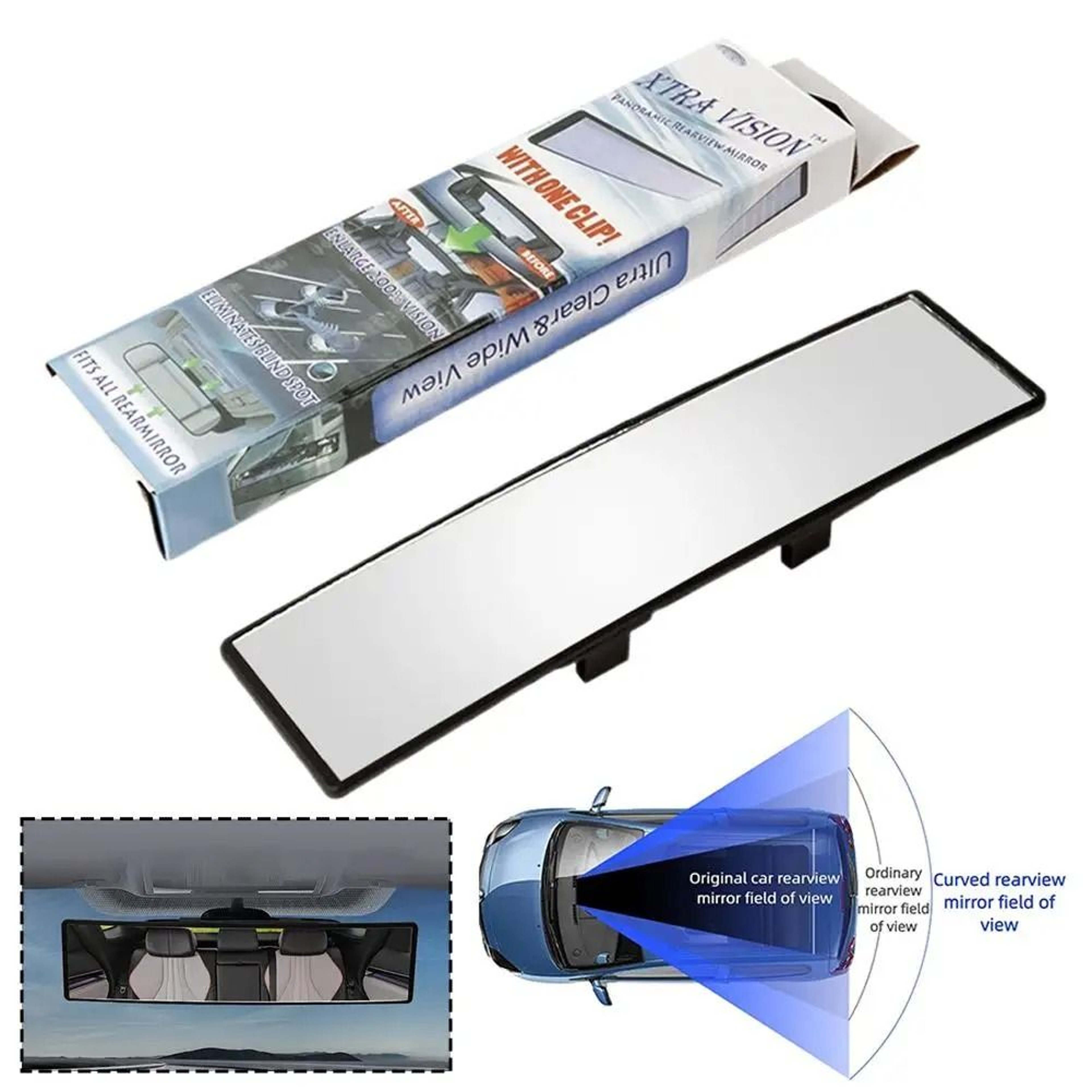 Wide Angle Car Baby Rearview Mirror Anti Glare Safety Monitor 0