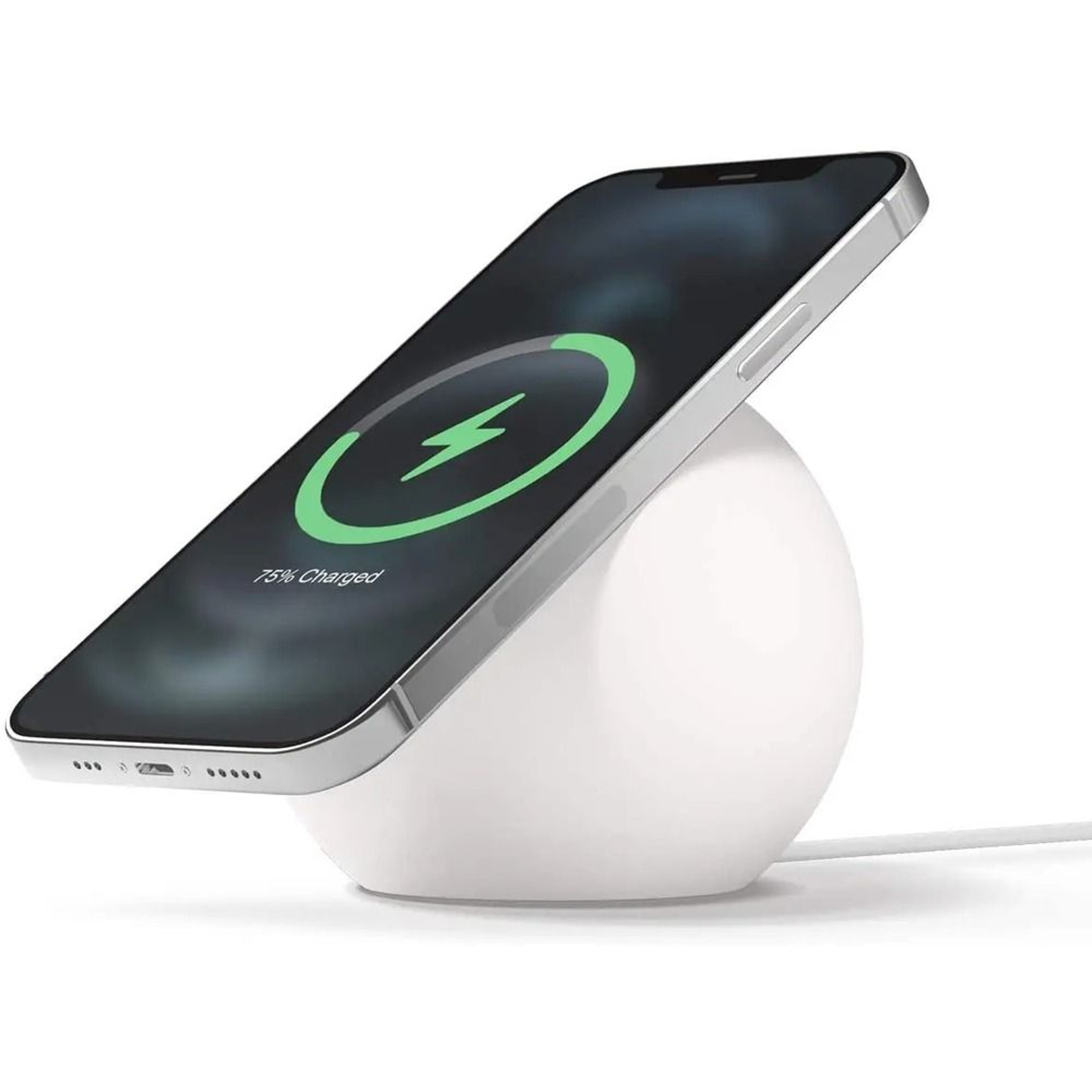 Magnetic Wireless Charger Stand For IPhone Ball Shape Desk Phone Holder 2