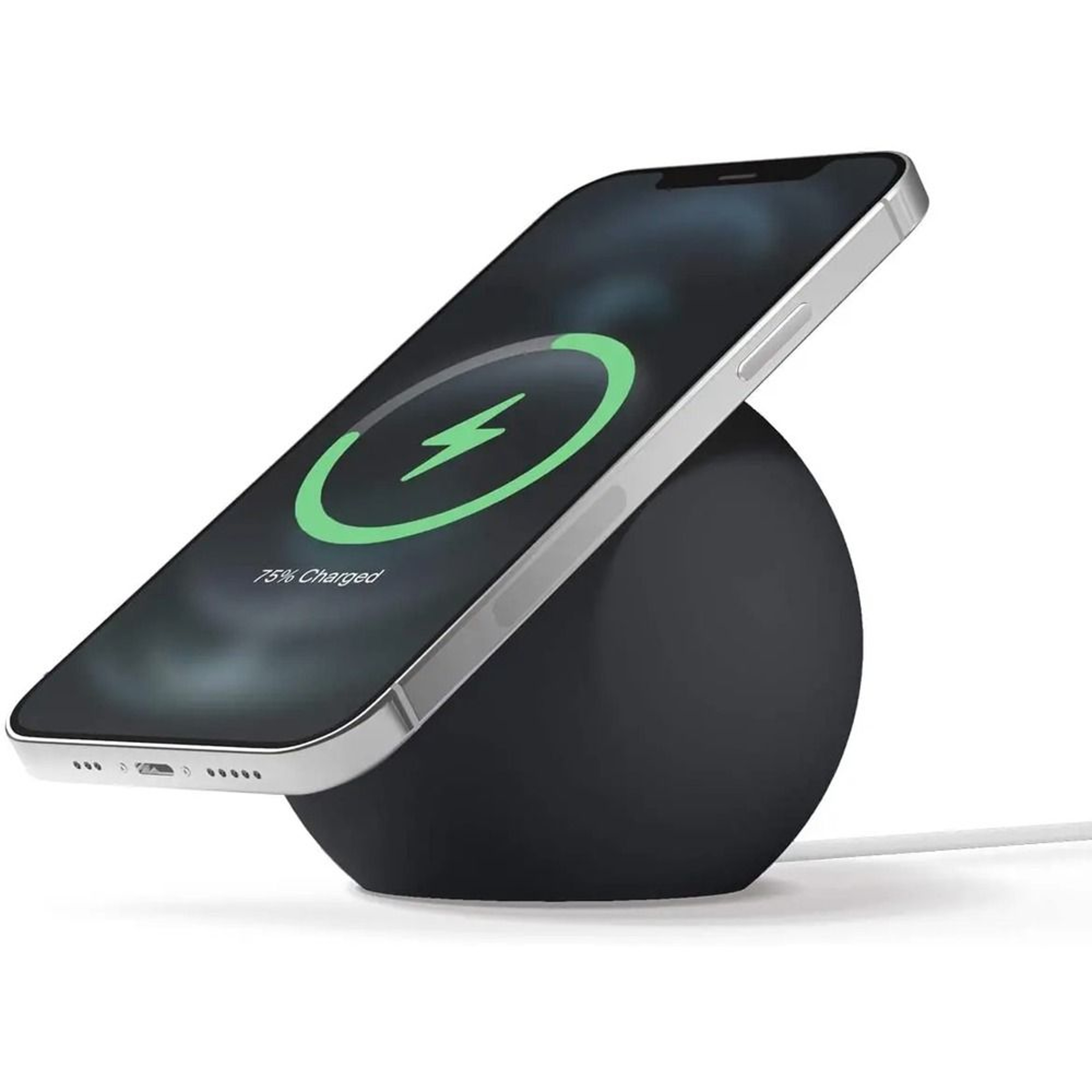 Magnetic Wireless Charger Stand For IPhone Ball Shape Desk Phone Holder 1