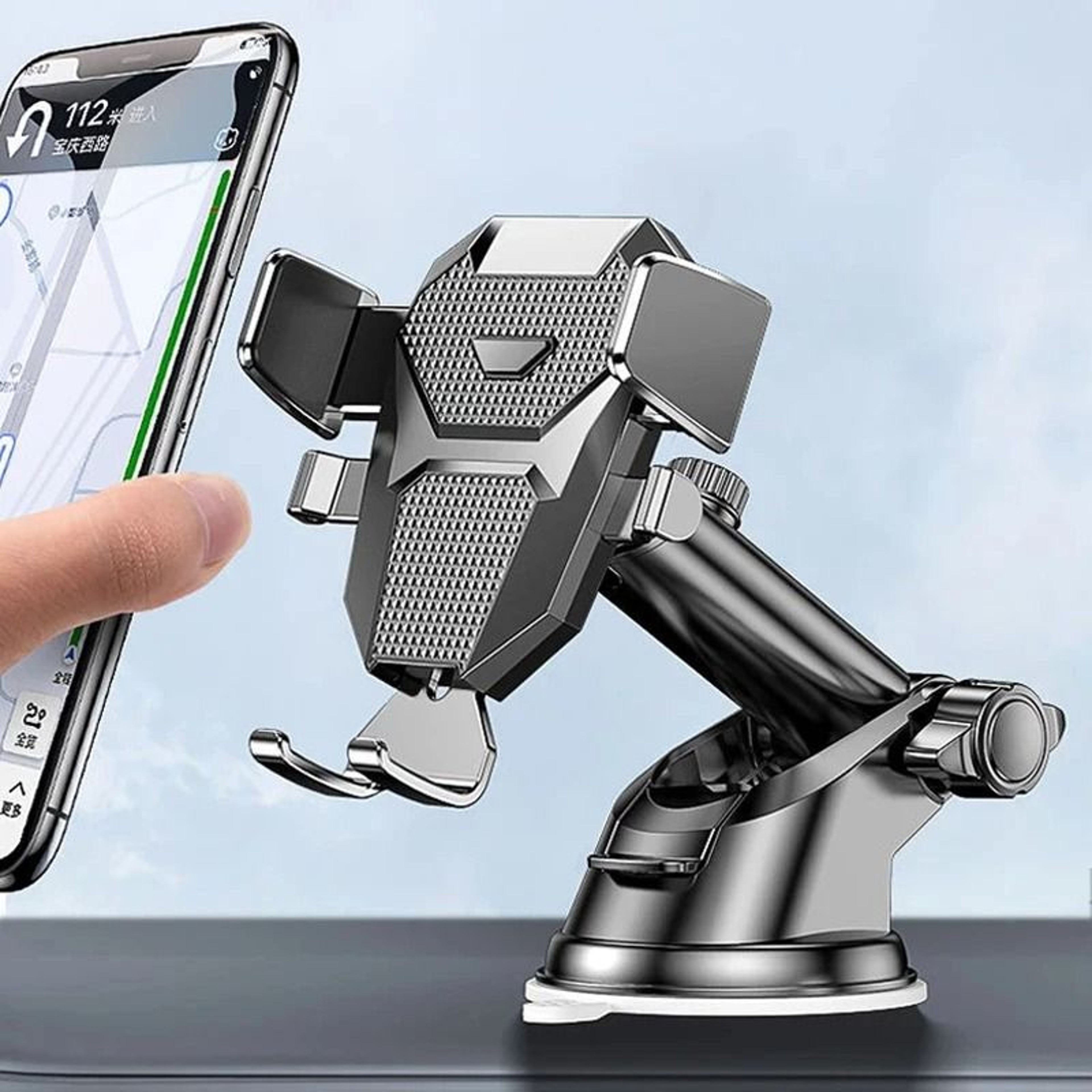 Car Phone Holder Air Vent Clip Mount With Suction Support Universal Fit 0