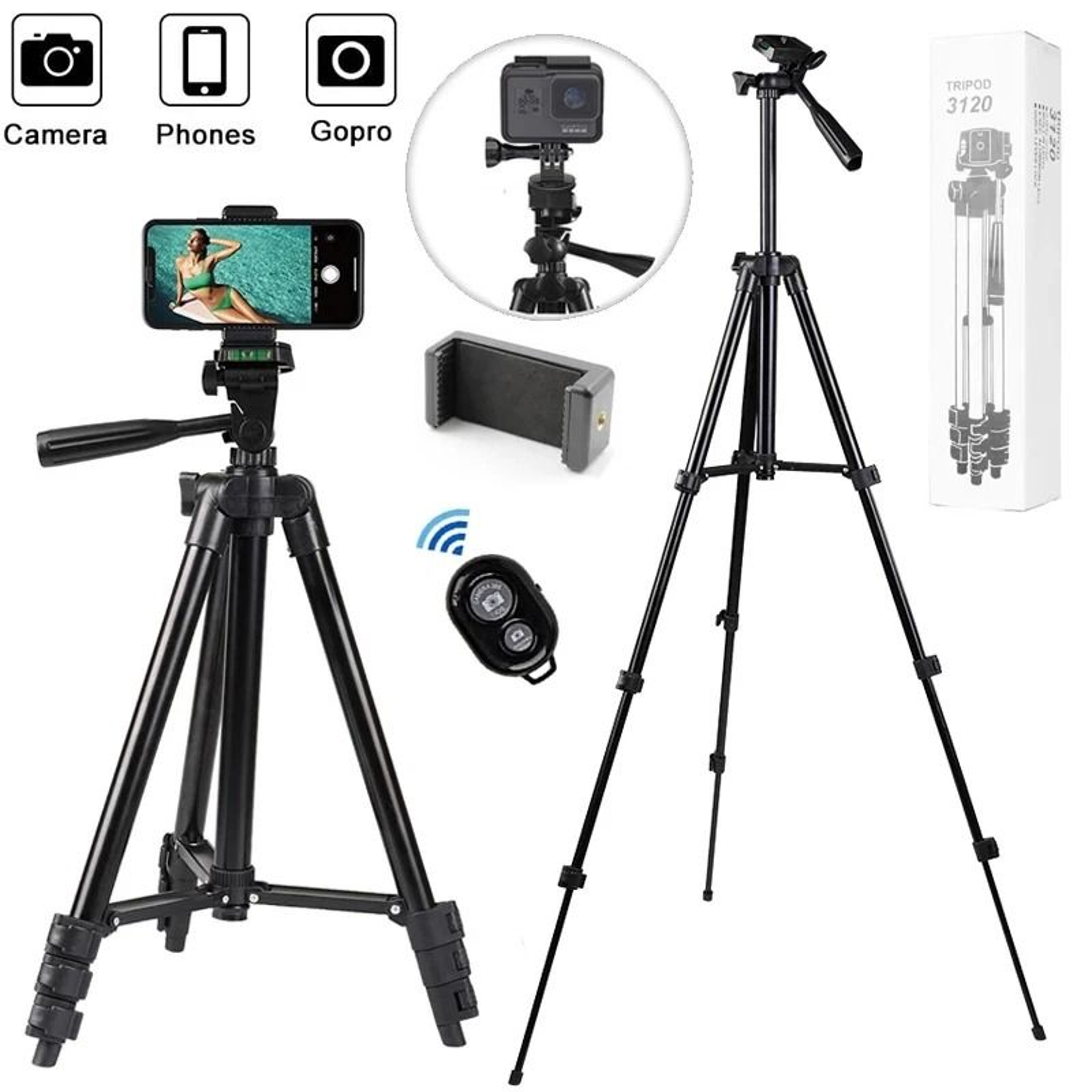 Lightweight Phone Tripod Stand With Bluetooth Remote For Photography 0