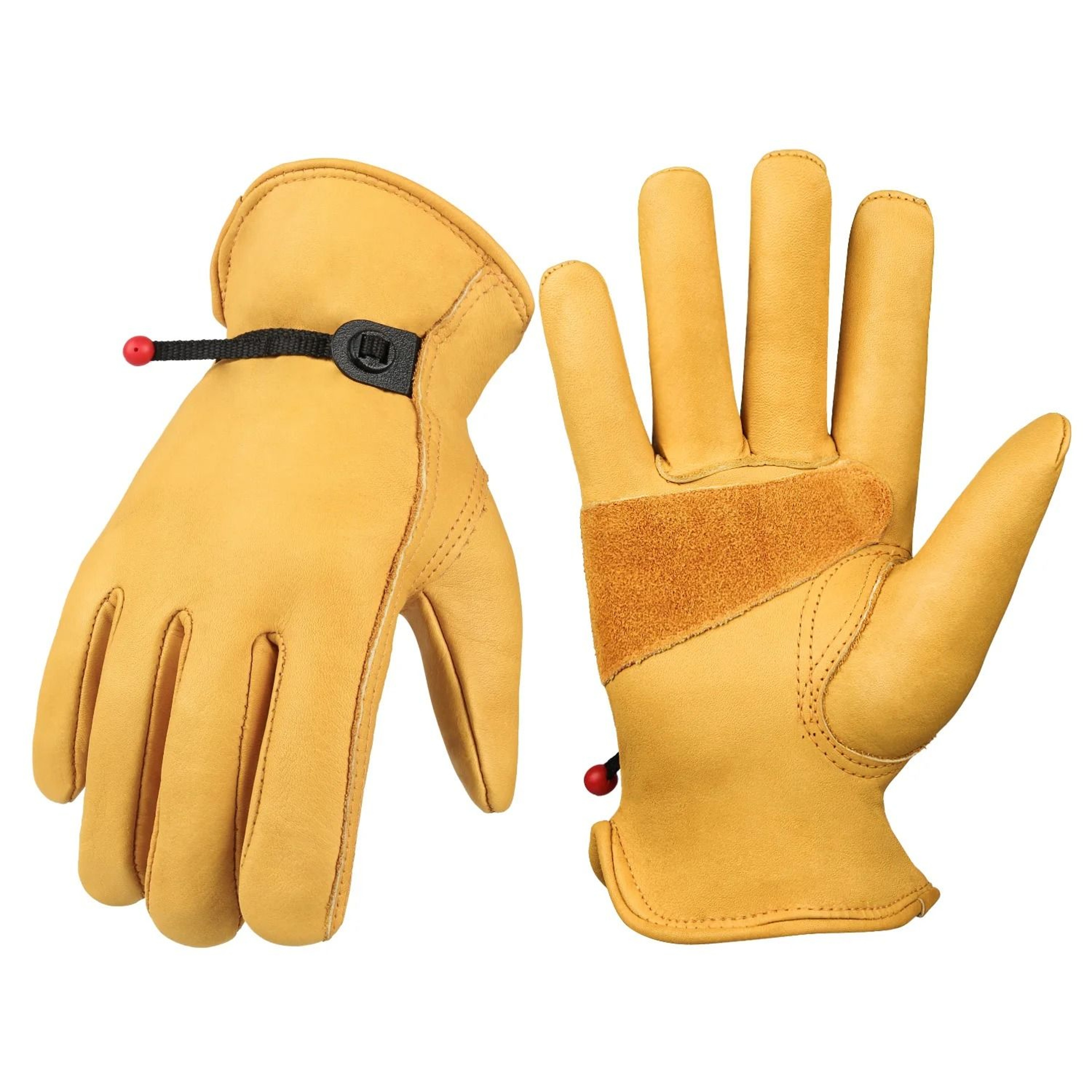 Cowhide Leather Work Gloves For Motorcycle Riding Cycling And Safety 4