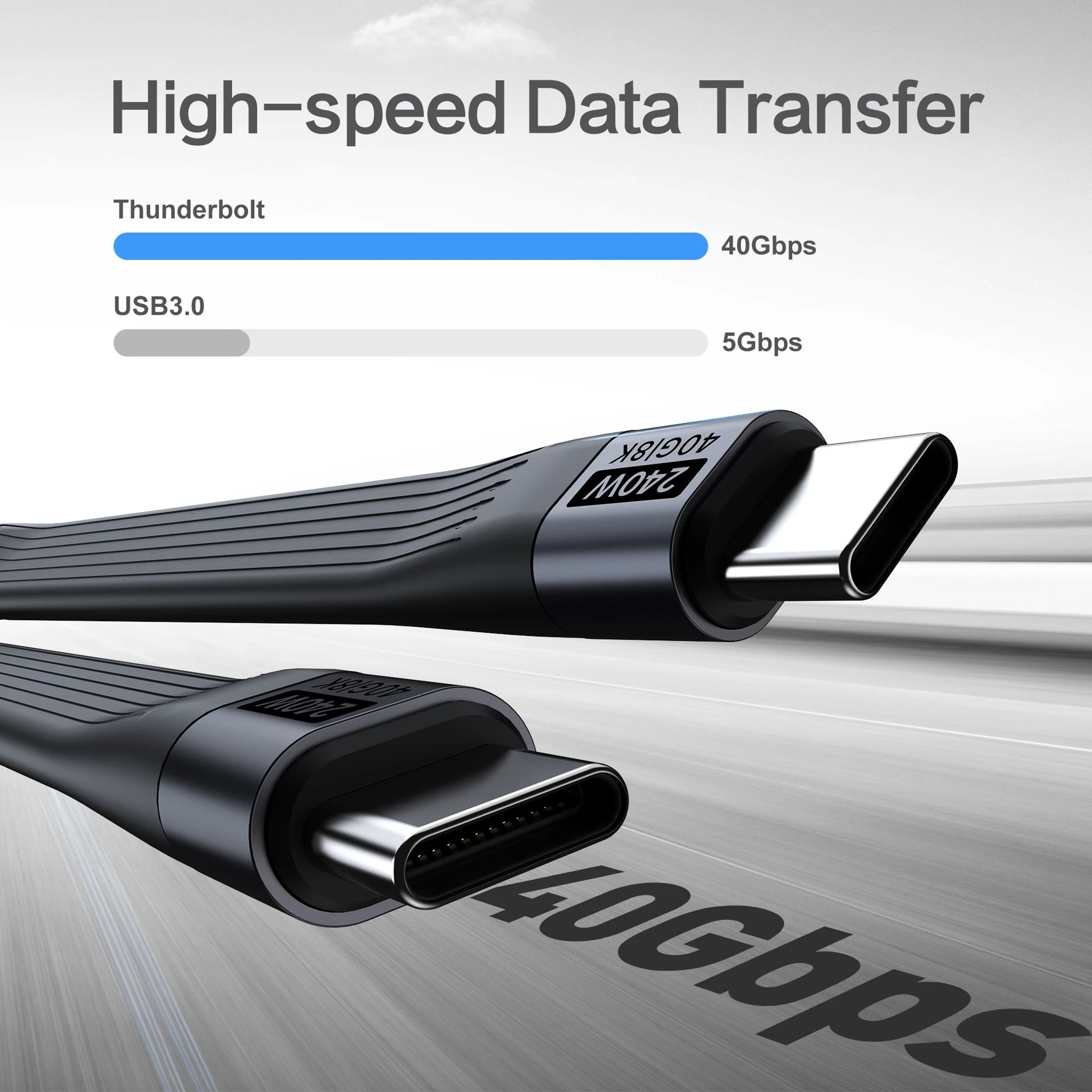 USB4 Short USB C To USB C Cable 240W PD 40Gbps Keychain Design 7