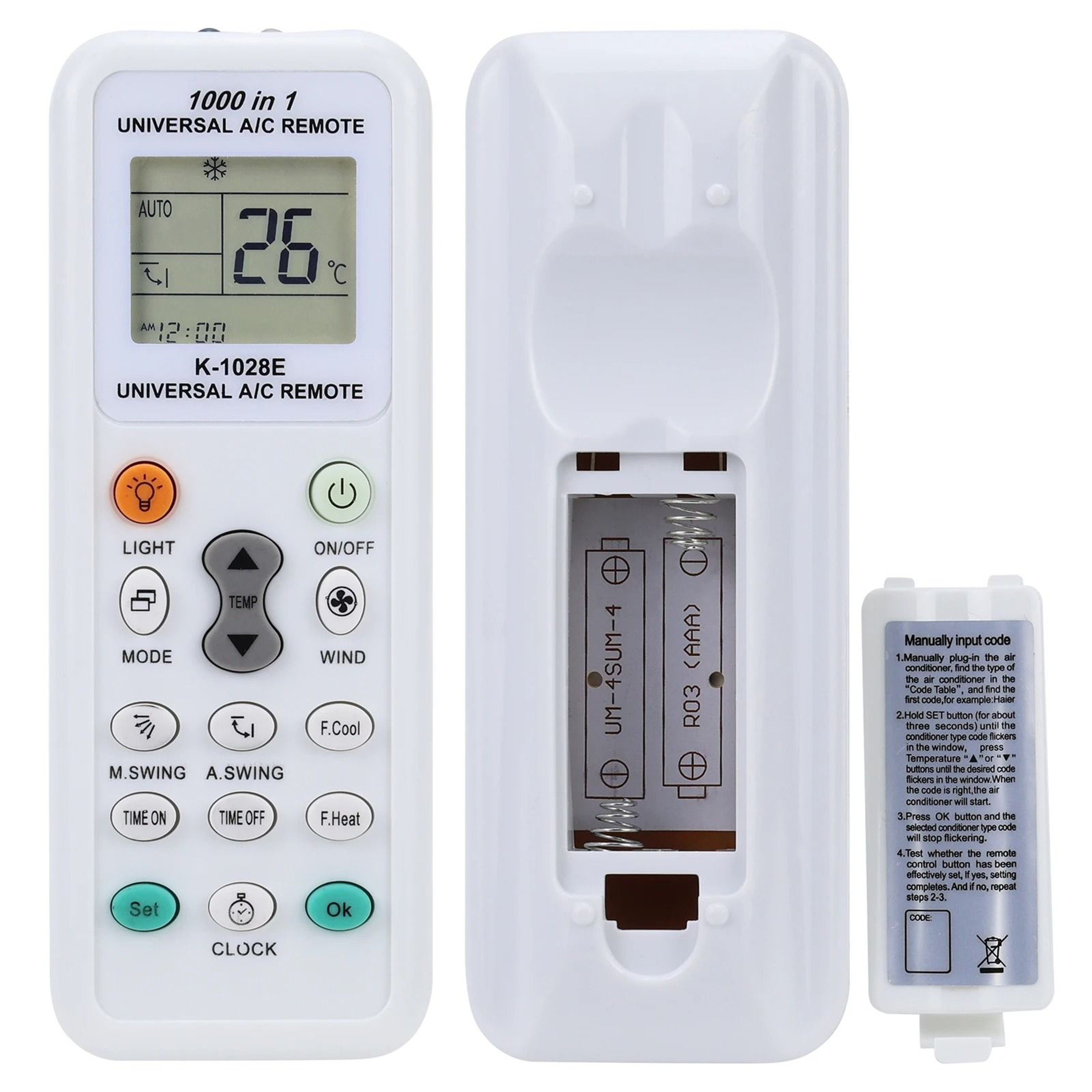 Universal Air Conditioner Remote Control With LCD Display One Touch Setup 3