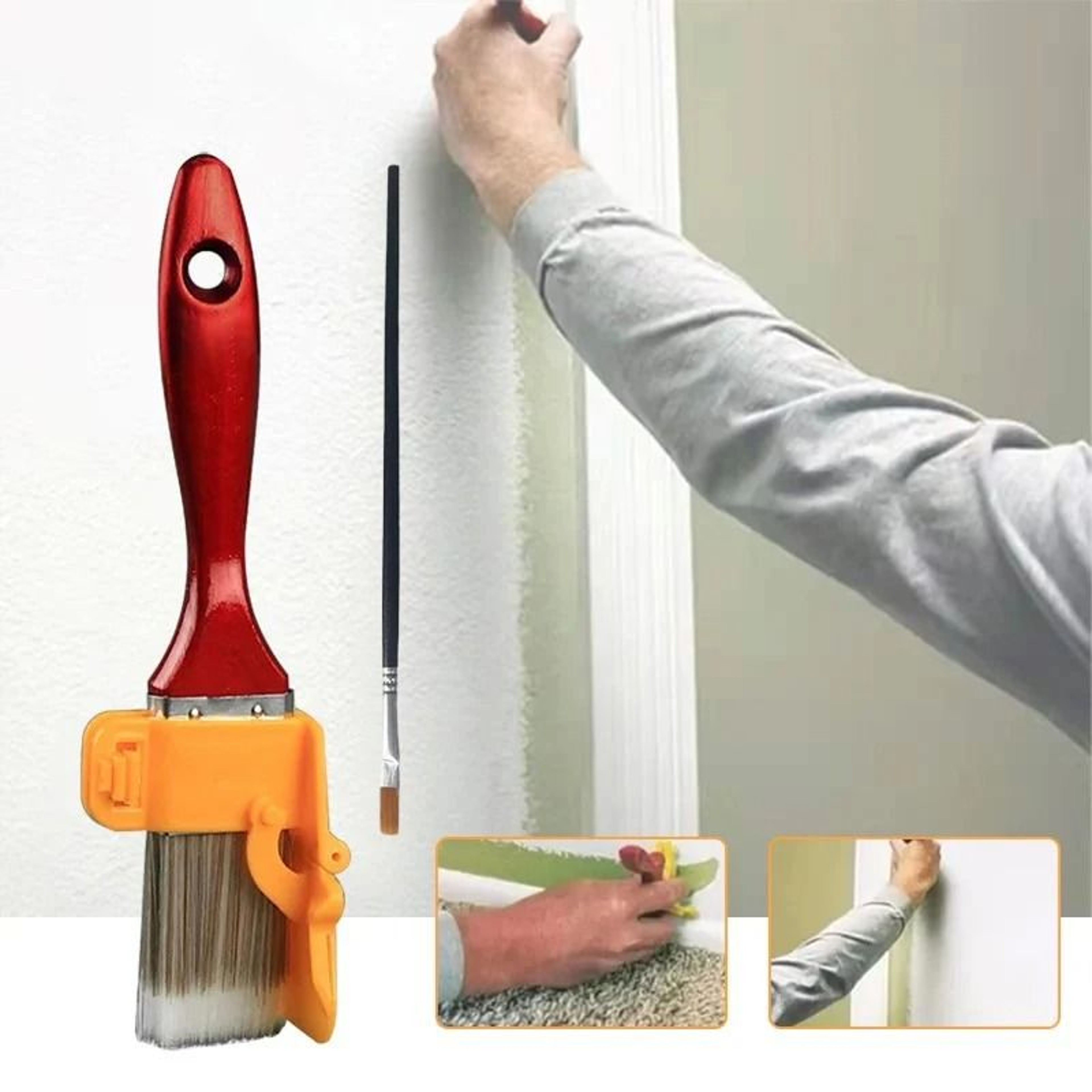 Precision Paint Edger Brush Set For Clean Wall Edge Trimming 4