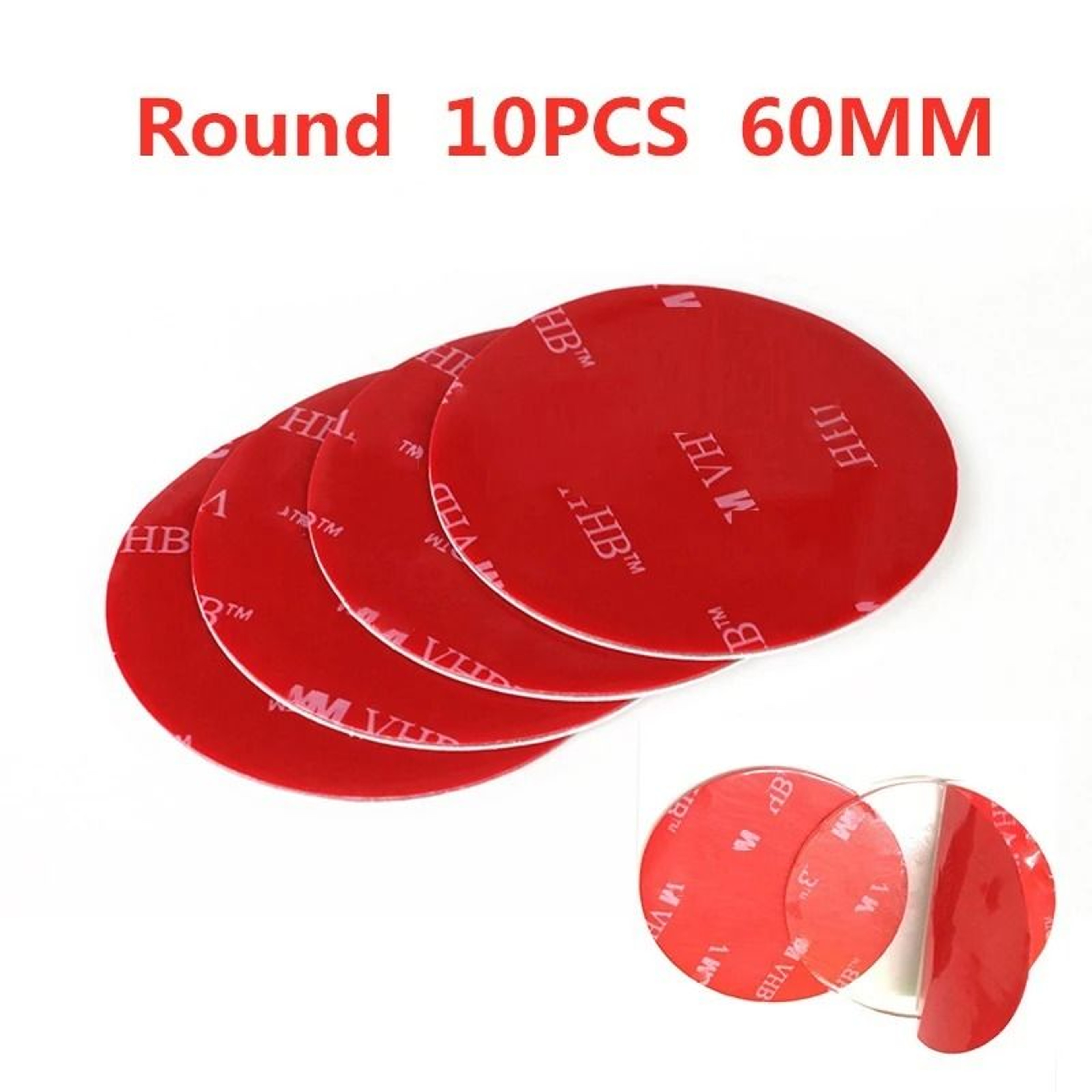 10PCS Transparent Double Sided Tape Strong Traceless Waterproof Mounting Strips 4