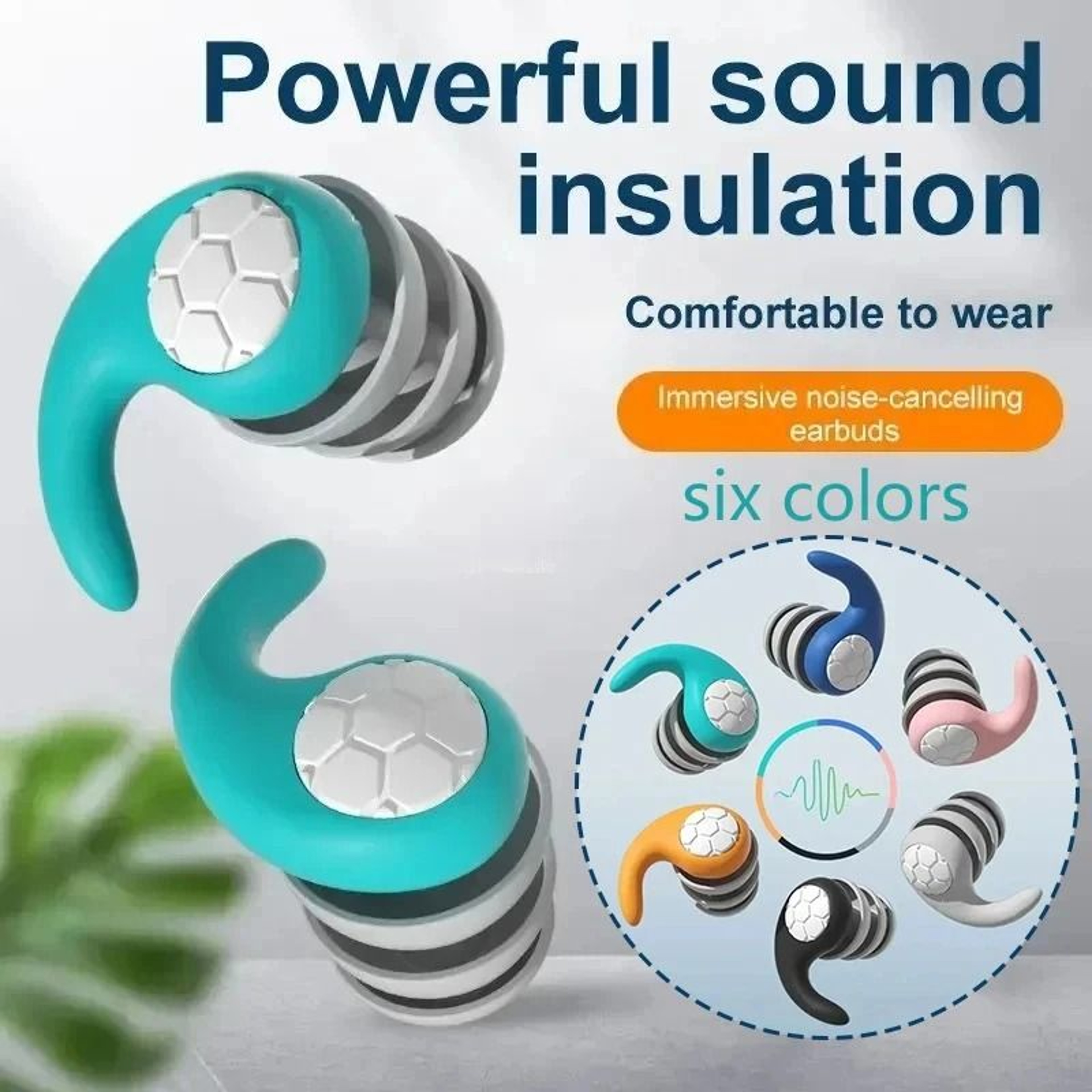 Sleep Comfort Noise Reduction Earplugs Waterproof Soft Sleeping Ear Plugs With Mute Filter 0