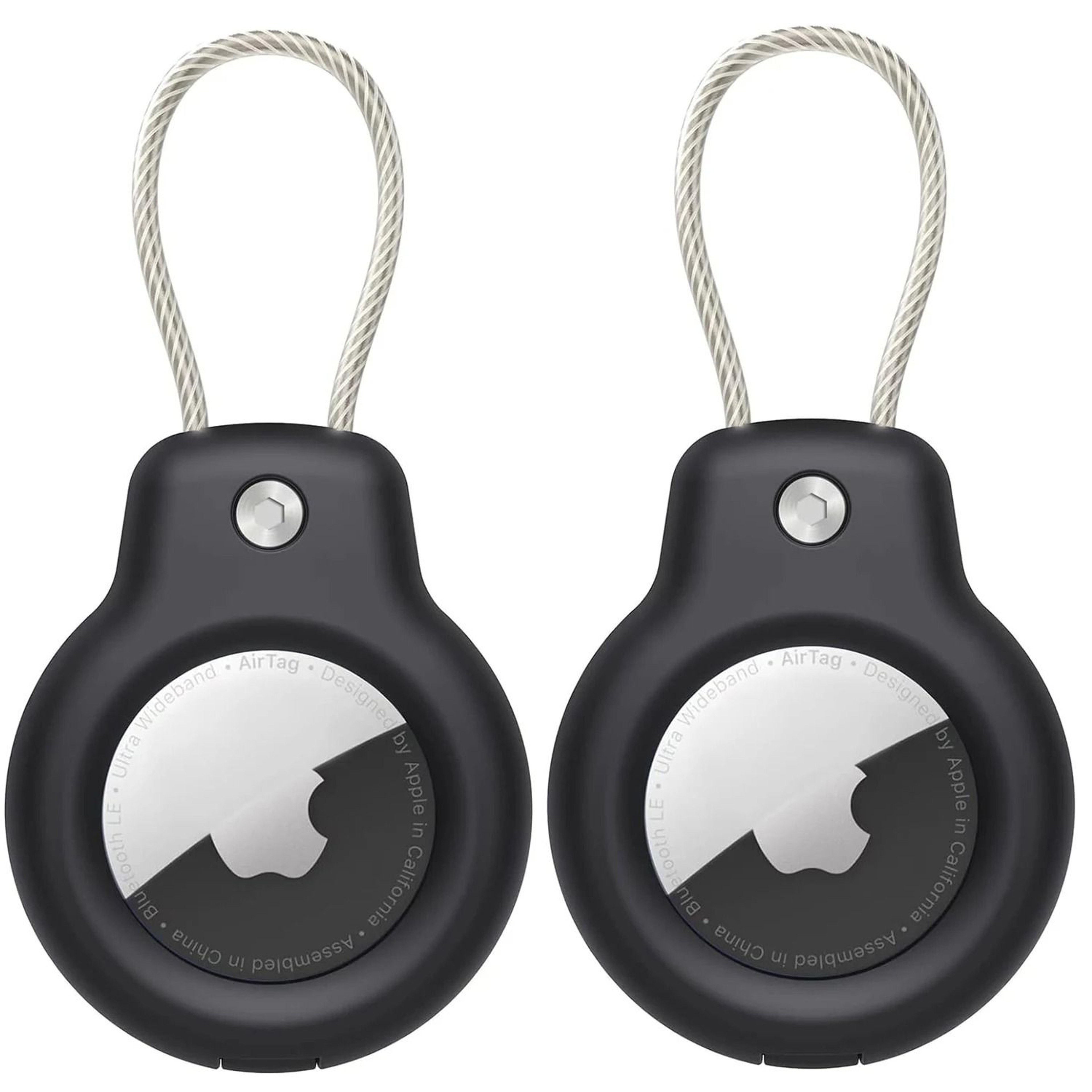 Apple AirTag Keychain Holder With Steel Wire Cable Anti Lost Protective Case 5