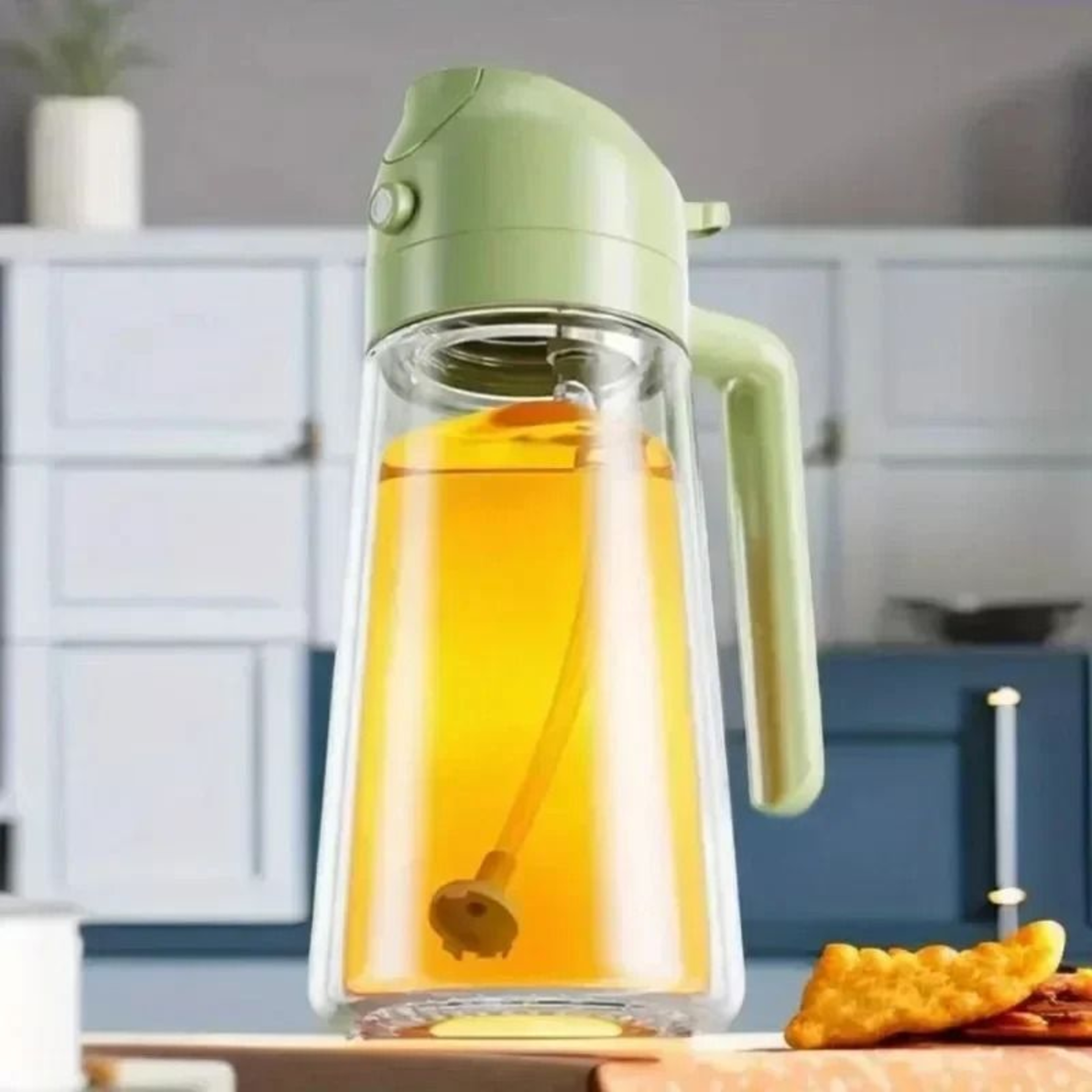 2 In 1 Oil Sprayer Bottle 500ml Glass Olive Oil Sprayer For Cooking BBQ Baking And Meal Prep 5