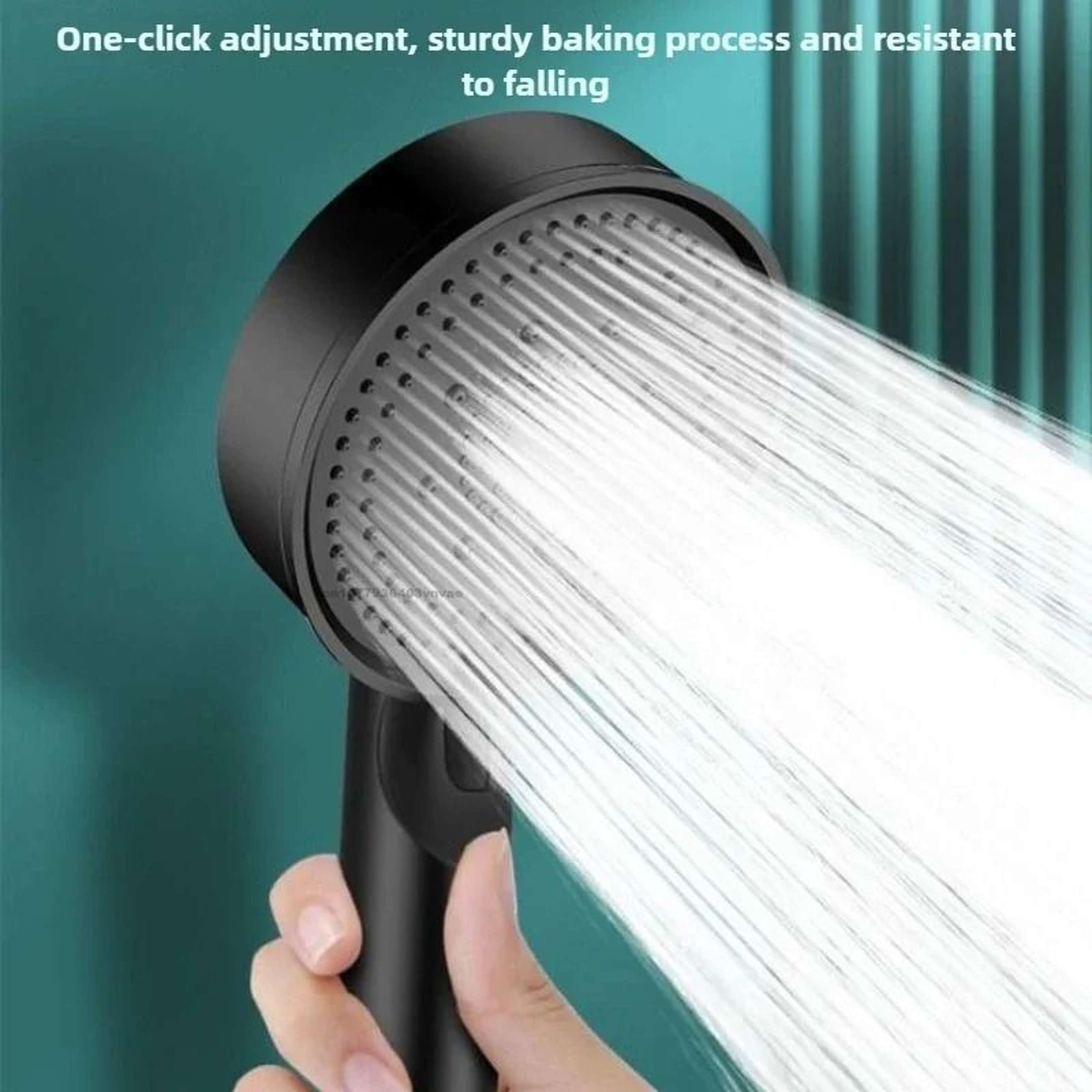 Black High Pressure Shower Head 5 Mode Adjustable Water Saving Massage Shower Head 0
