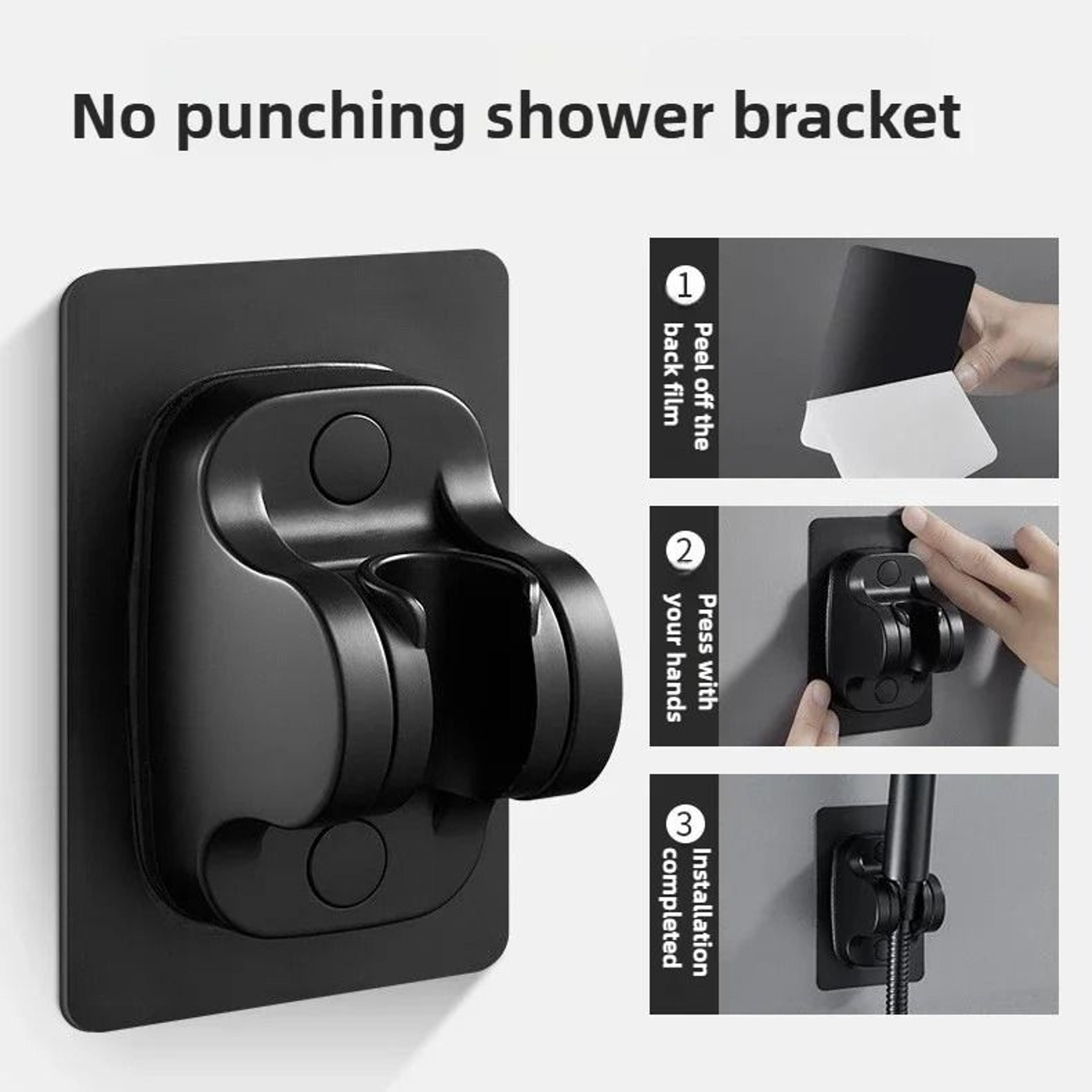 Black High Pressure Shower Head 5 Mode Adjustable Water Saving Massage Shower Head 1