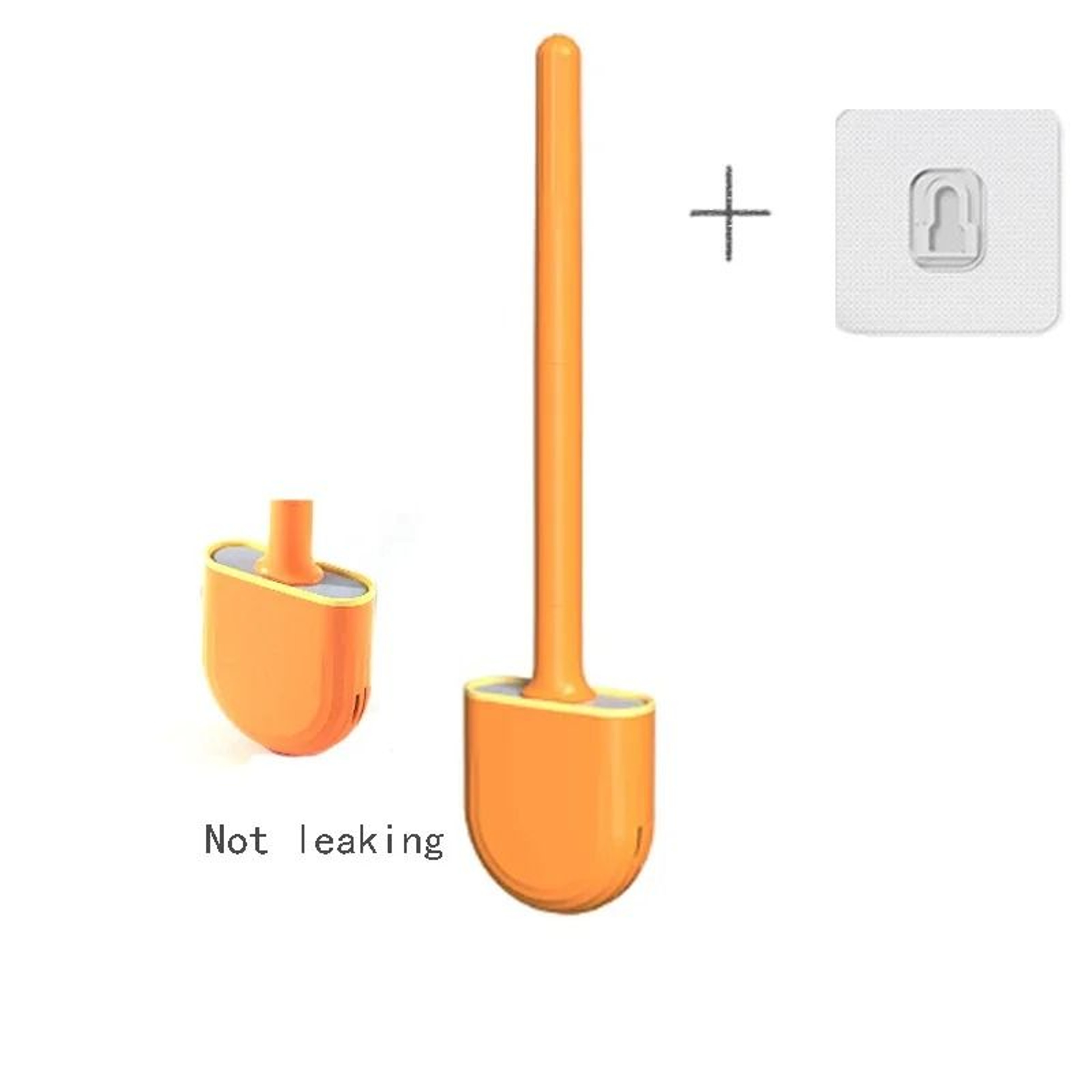 Wall Mounted Silicone Toilet Brush Soft Bristle No Dead Corner Bathroom Cleaning Brush Set 3