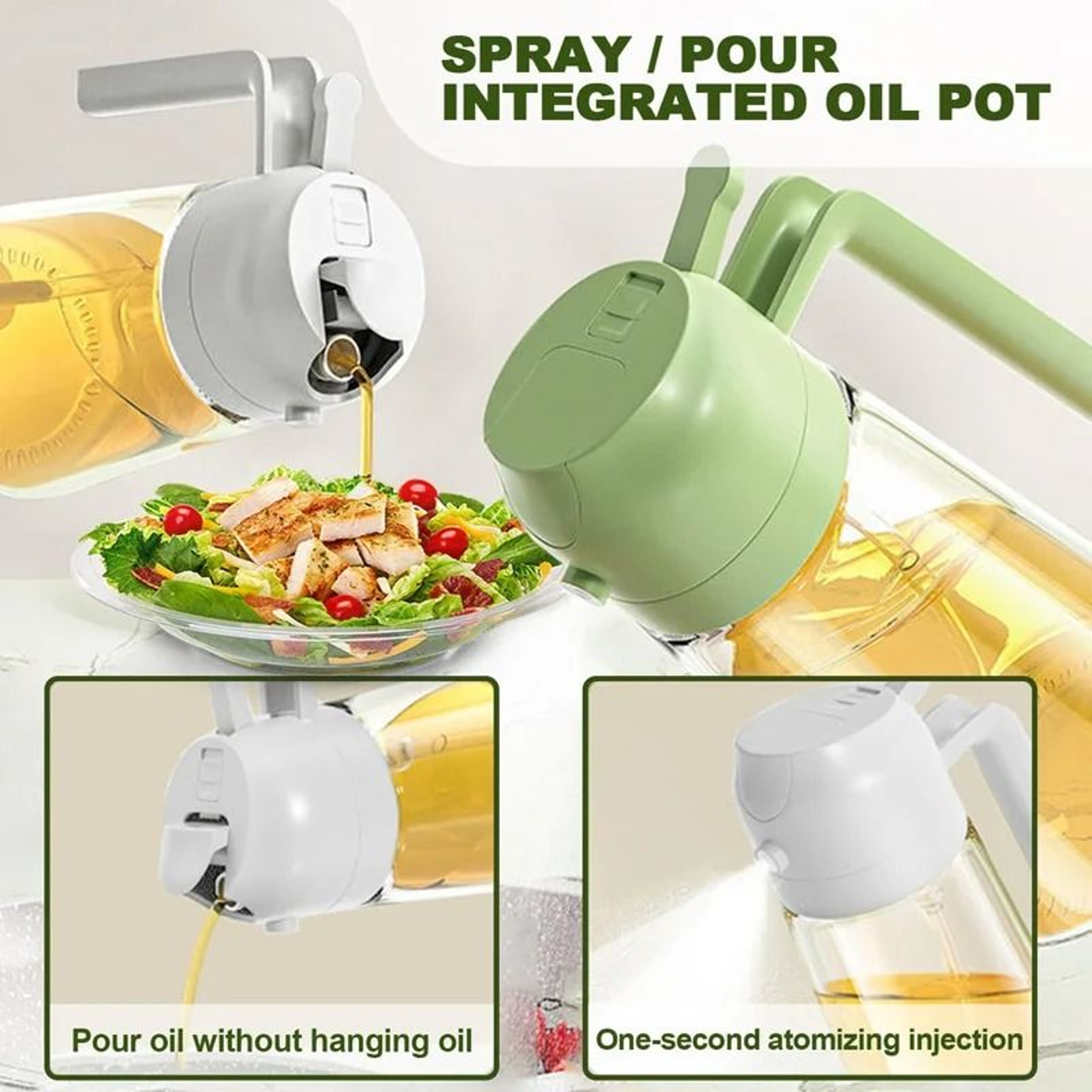 2in1 500ml Oil Sprayer Bottle Kitchen Oil Dispenser For Cooking And BBQ 10