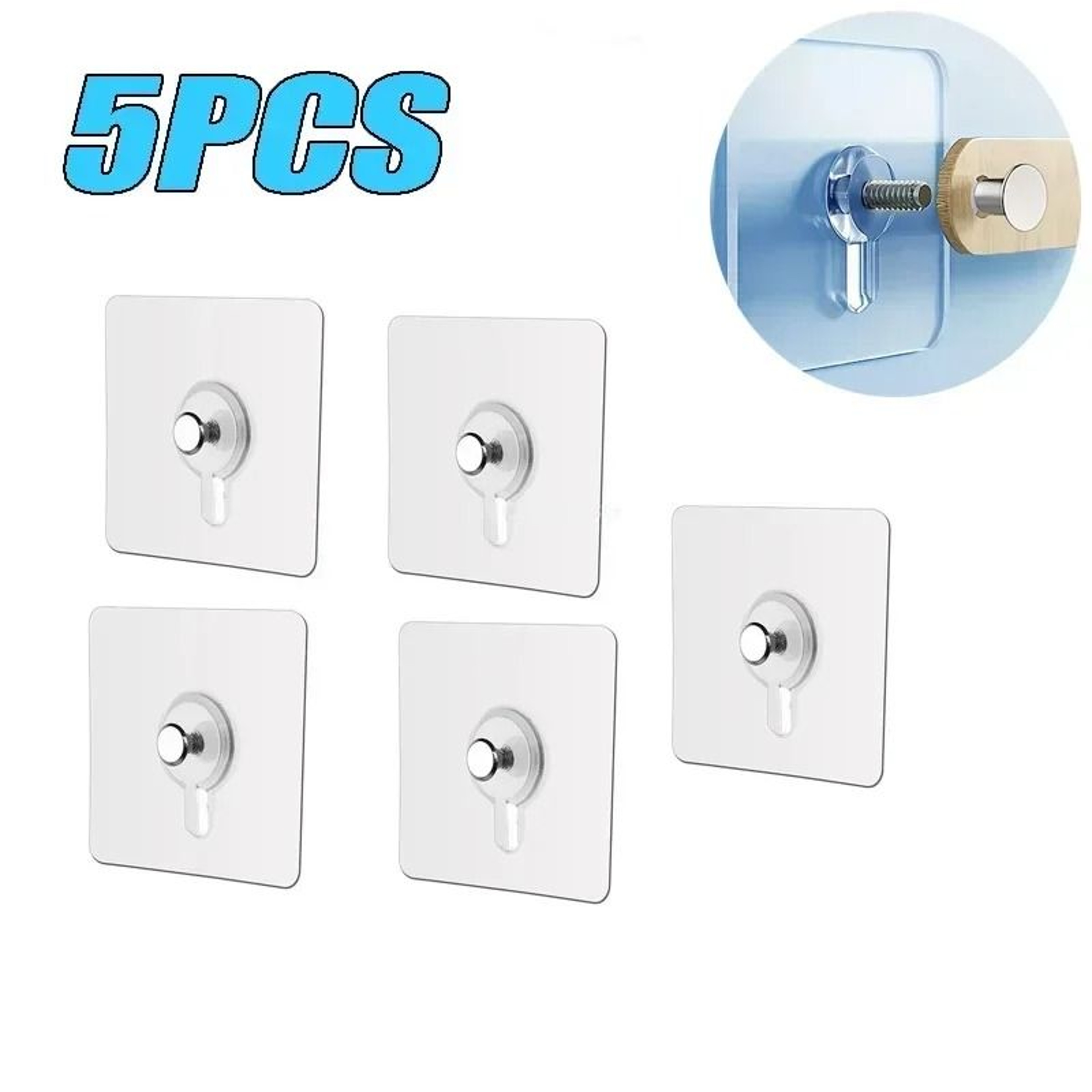 Strong Adhesive Wall Hooks No Drill Waterproof Sticky Hooks For Kitchen Bathroom 1