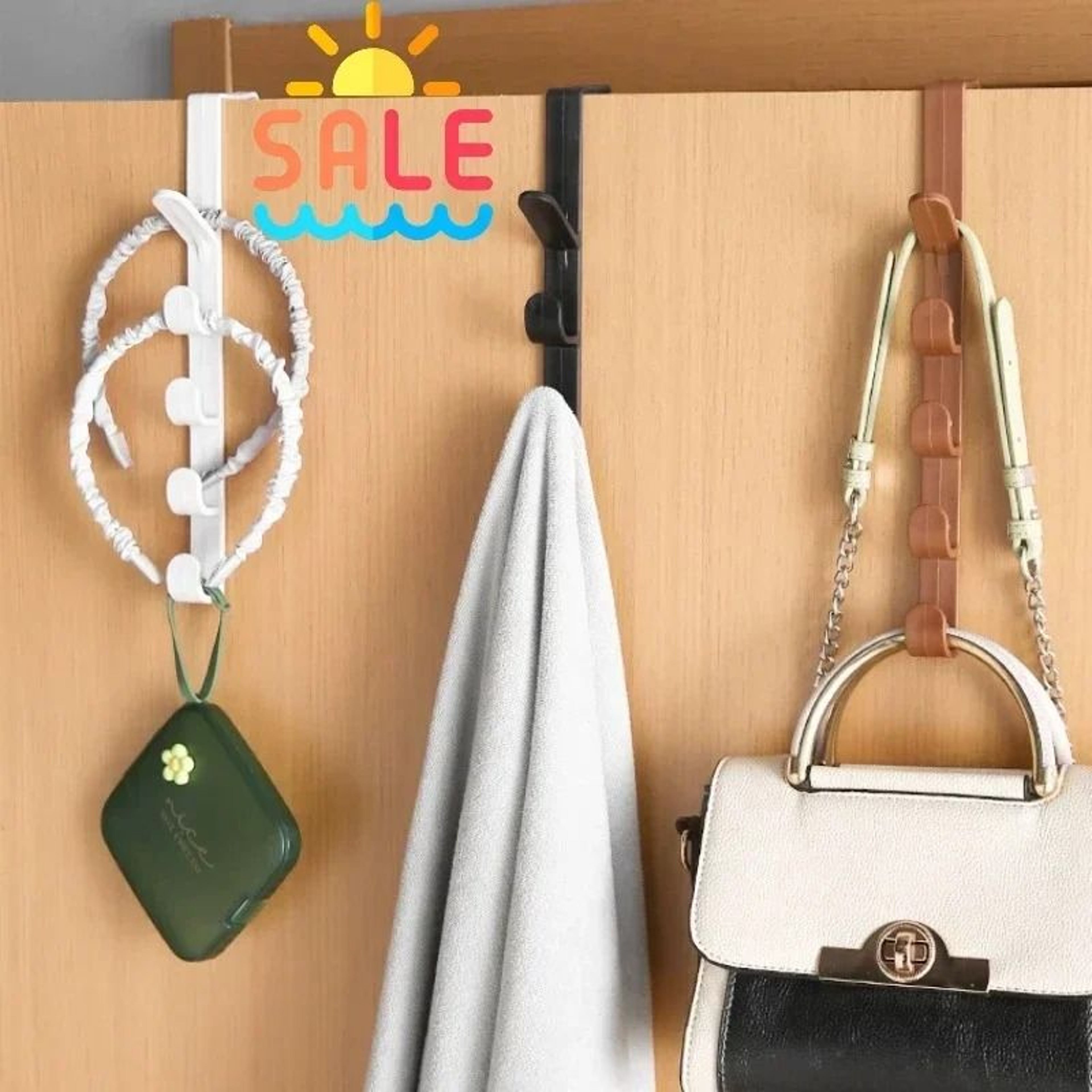 Behind The Door Hook Rack Over The Door Hooks Bag Hanger Organizer For Dorm Room 8