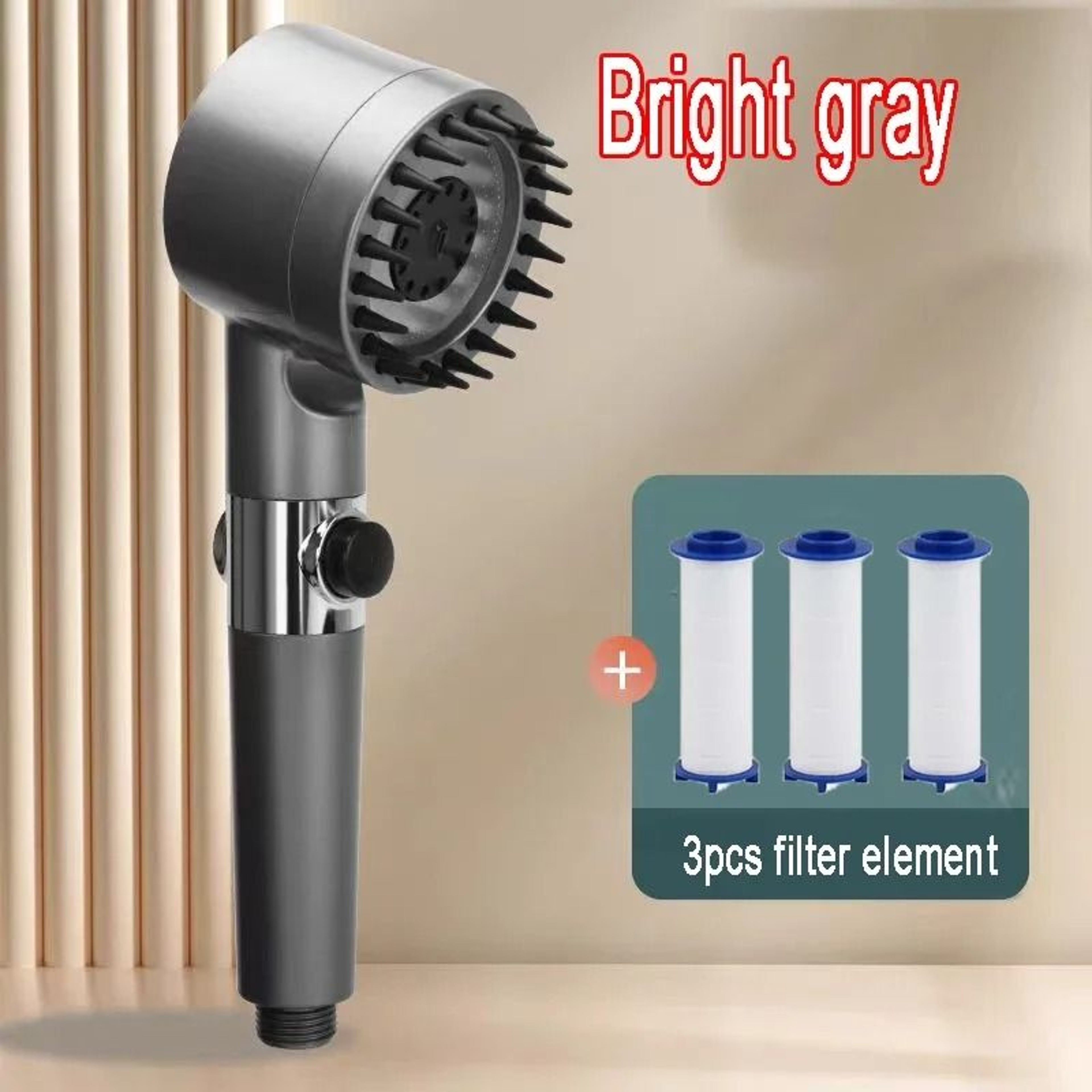 High Pressure Shower Head Rainfall 3 Mode Shower Head With Filter And Water Stop 11