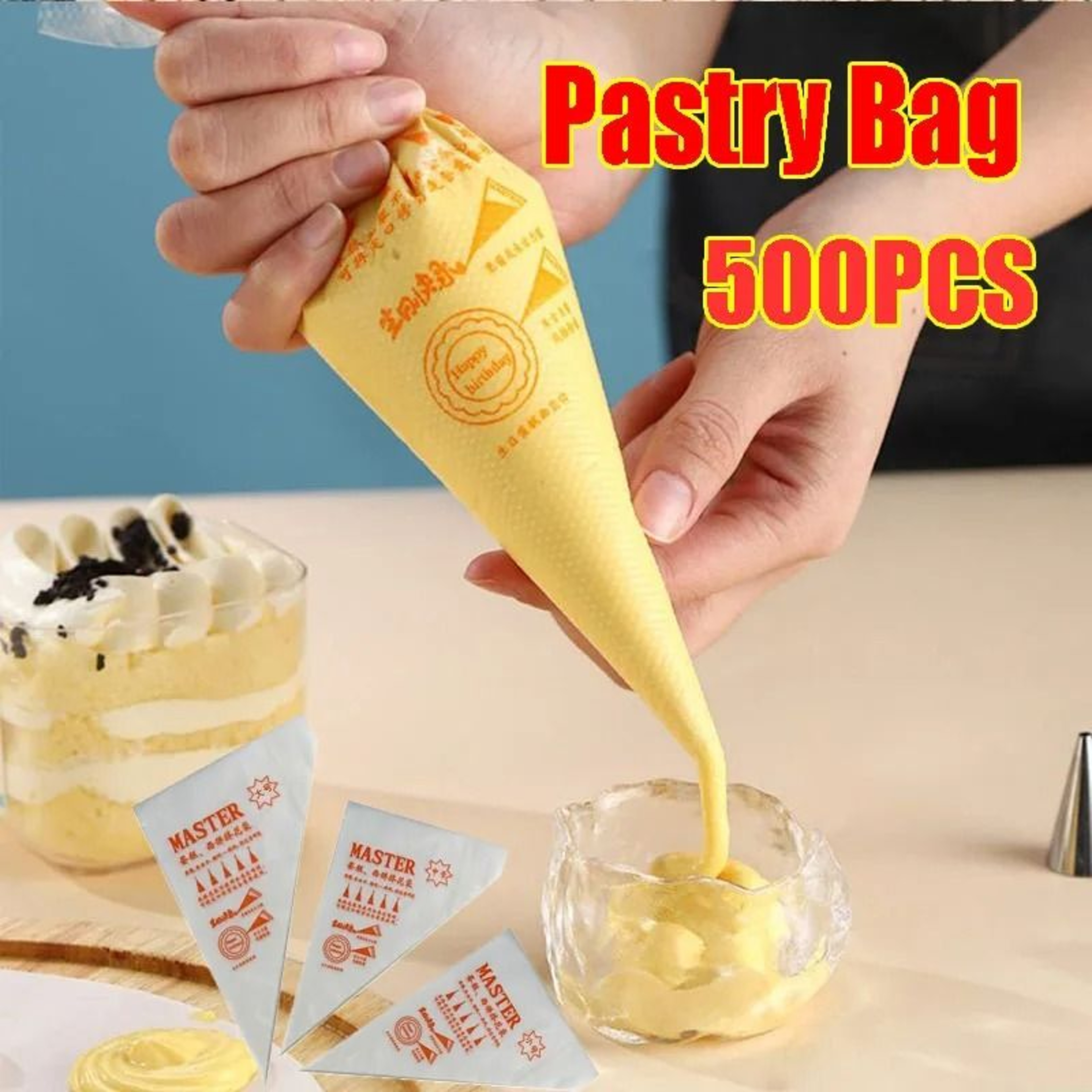 Disposable Piping Bags Cake Decorating Bags Whipped Cream Piping Bag For Baking 0