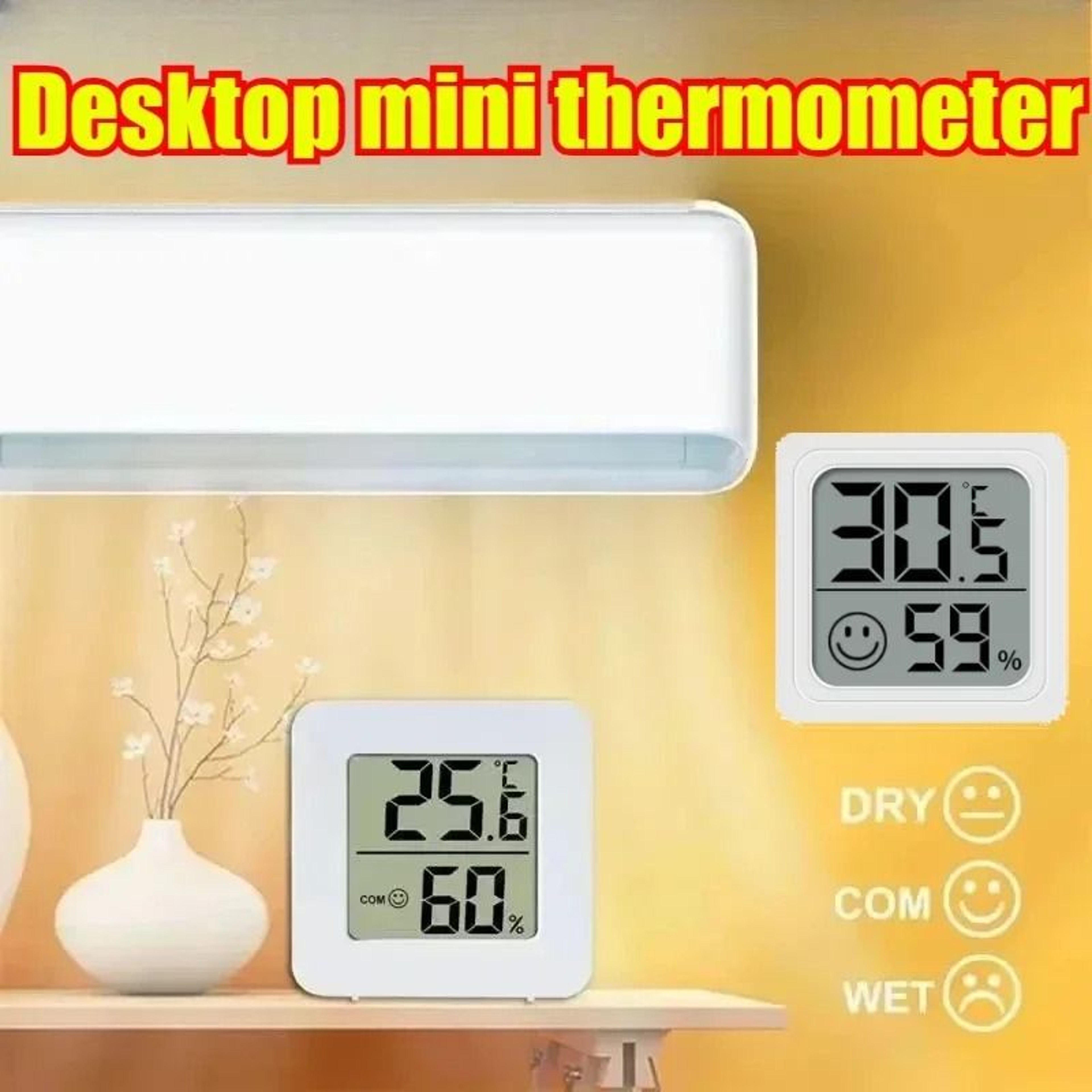 Digital Thermometer Hygrometer Mini LCD Indoor Temperature Monitor Room Humidity Meter 11