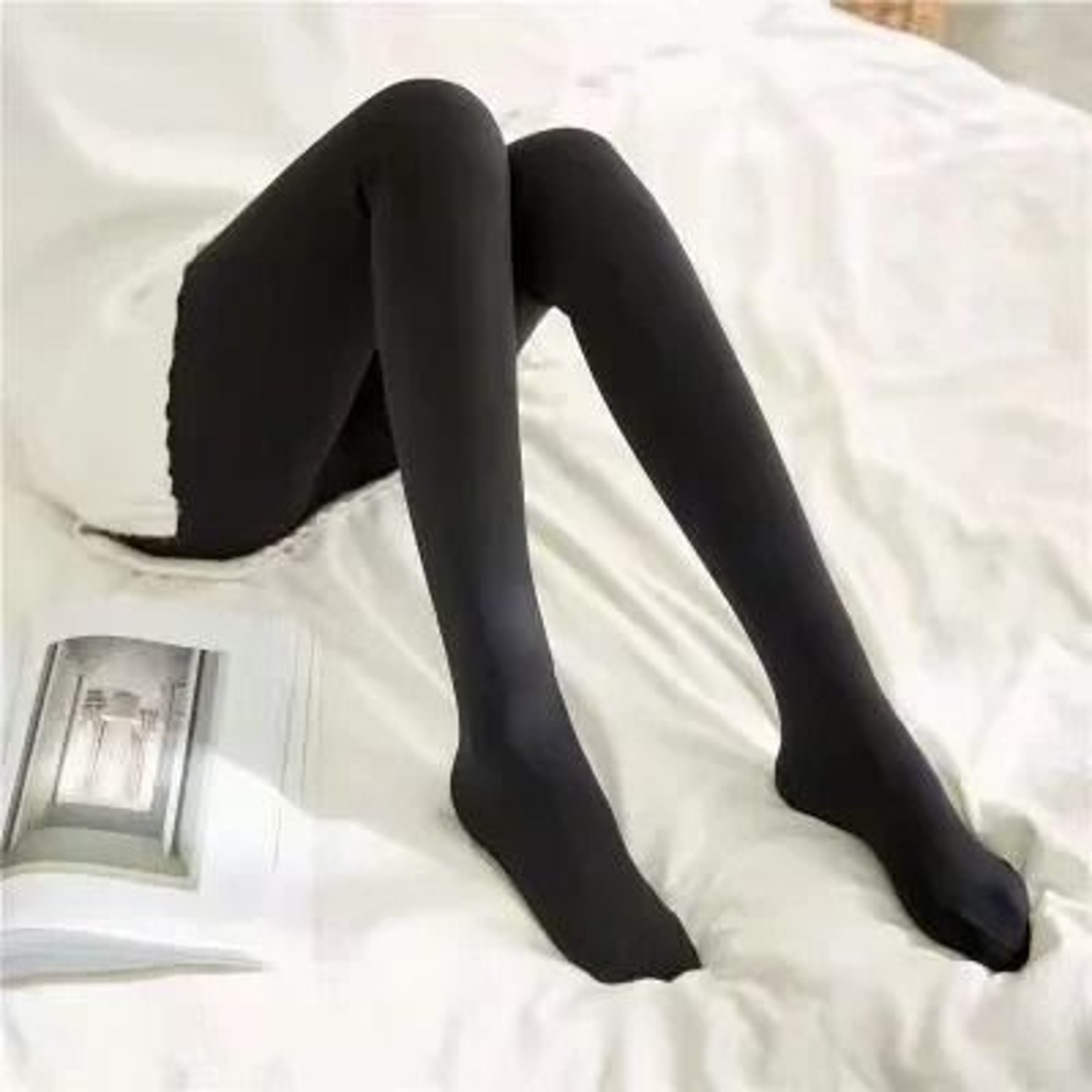 Thermal Fleece Tights Fake Translucent Winter Warm Pantyhose Plush Lined Leggings 7