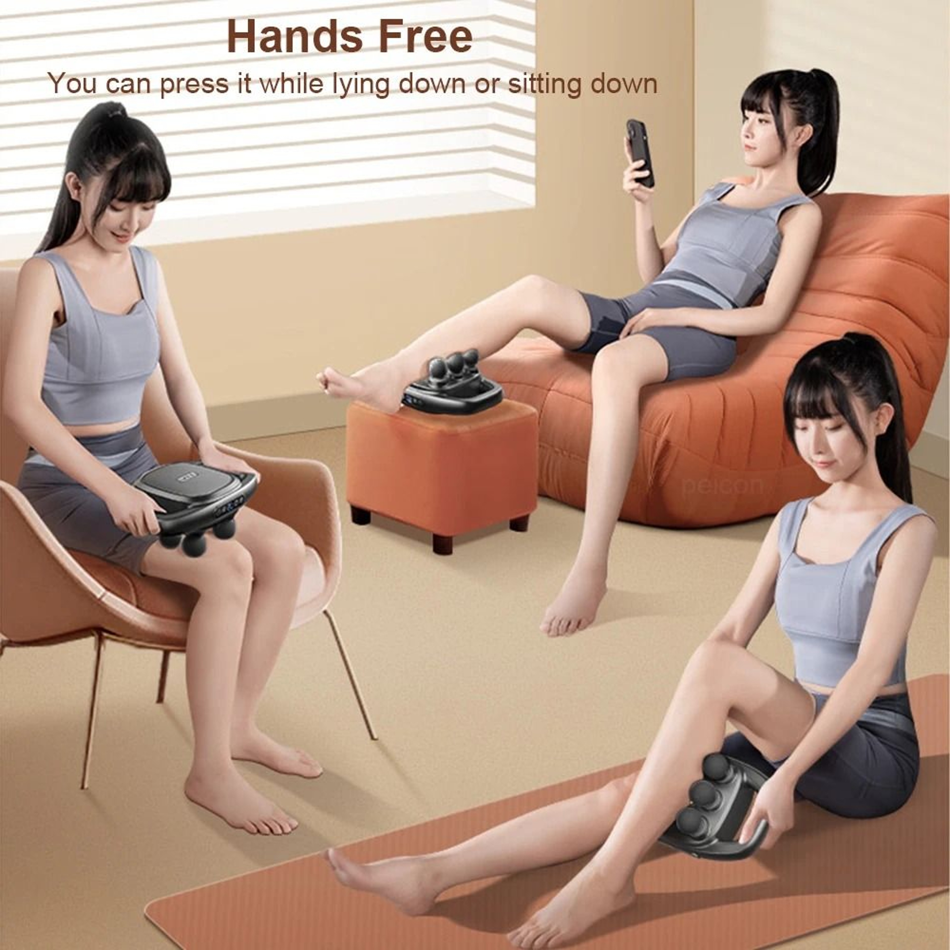 Professional Massage Gun Deep Tissue Massager With 6 Heads High Frequency Muscle Relief 3