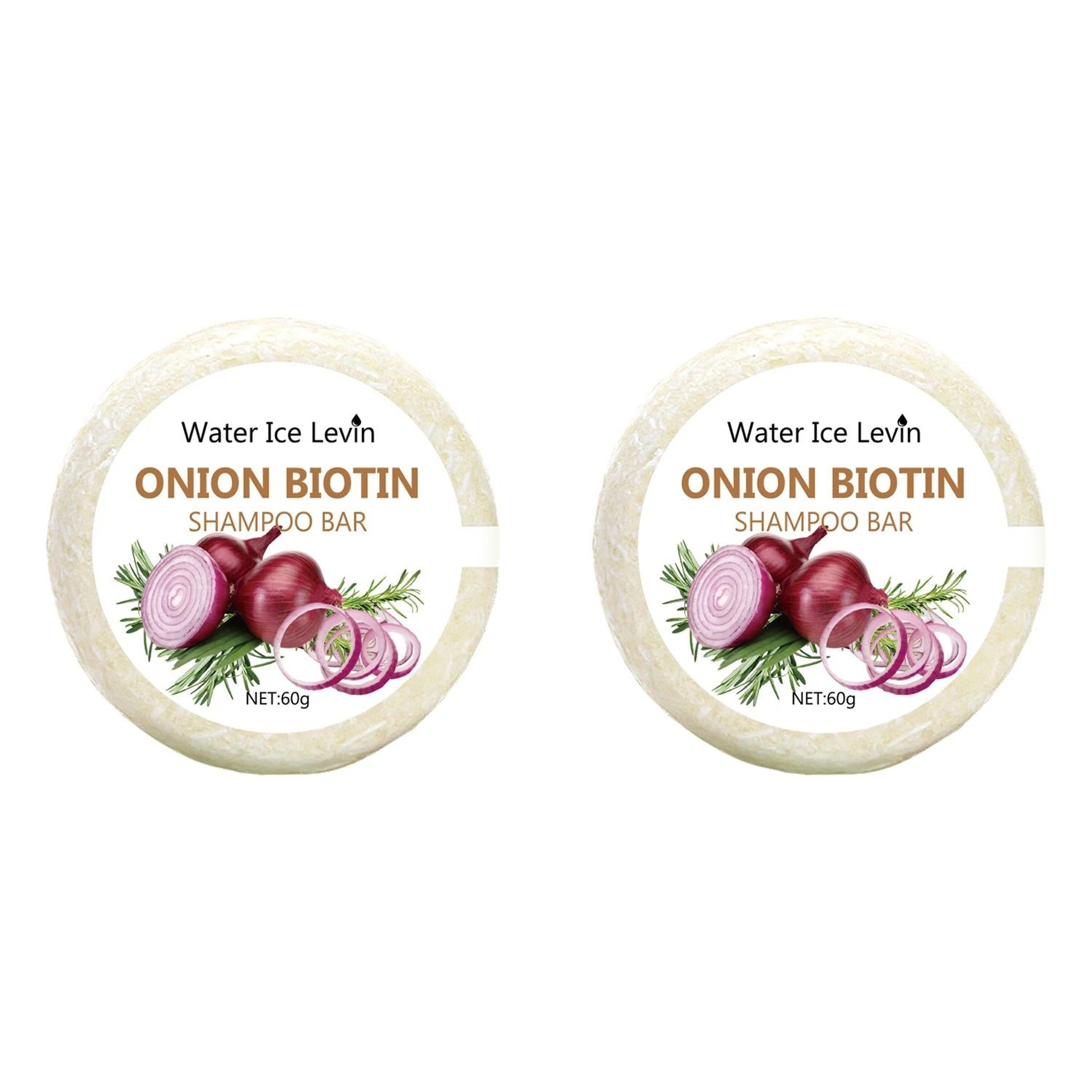 Onion Biotin Shampoo Bar With Rosemary Extract Moisturizing Solid Shampoo 60g 2