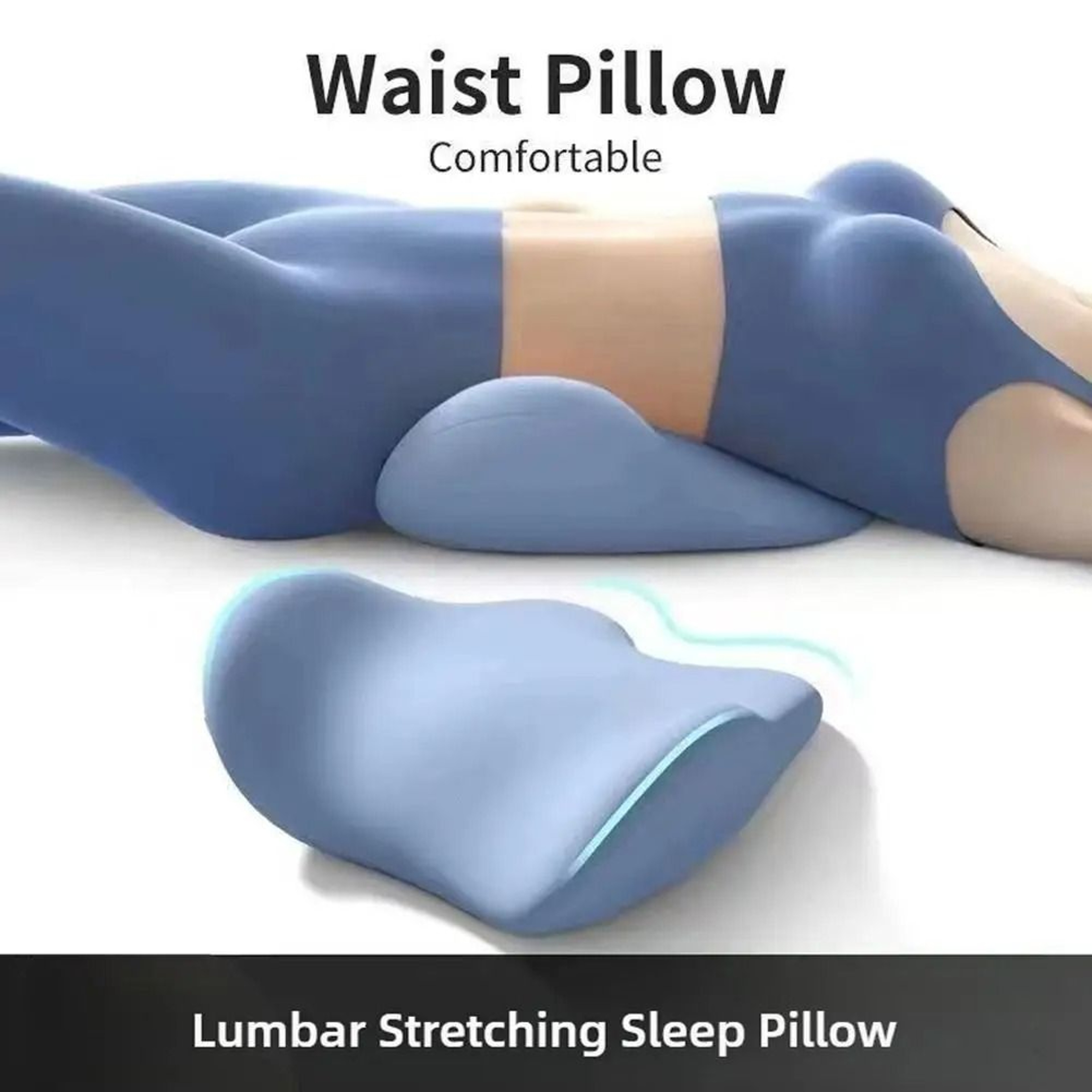 Ergonomic Lumbar Support Pillow Memory Foam Back Cushion Sleep Lower Back Support 0