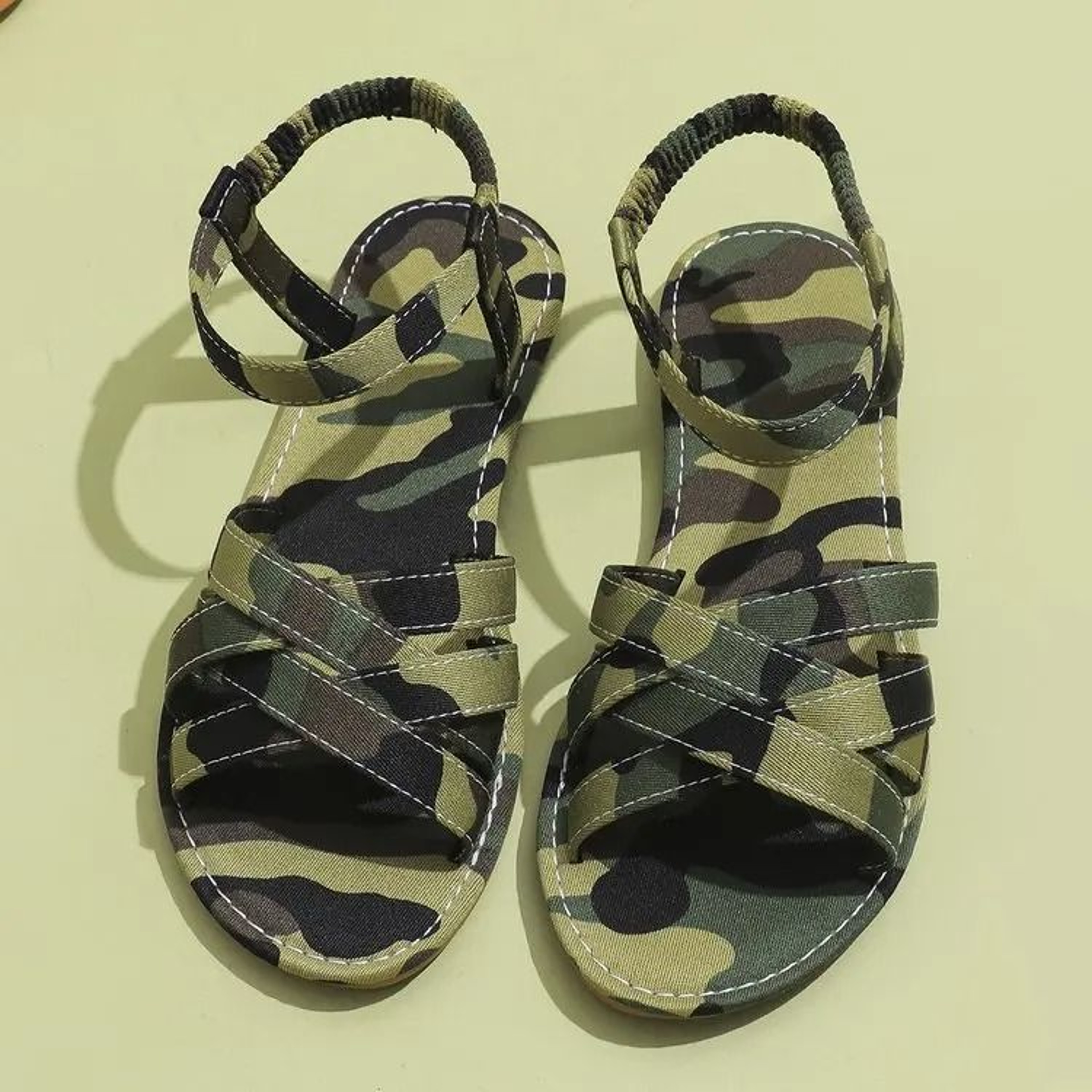 Womens Flat Sandals Lightweight Comfort Sandals With Elastic Band Easy Fit 3