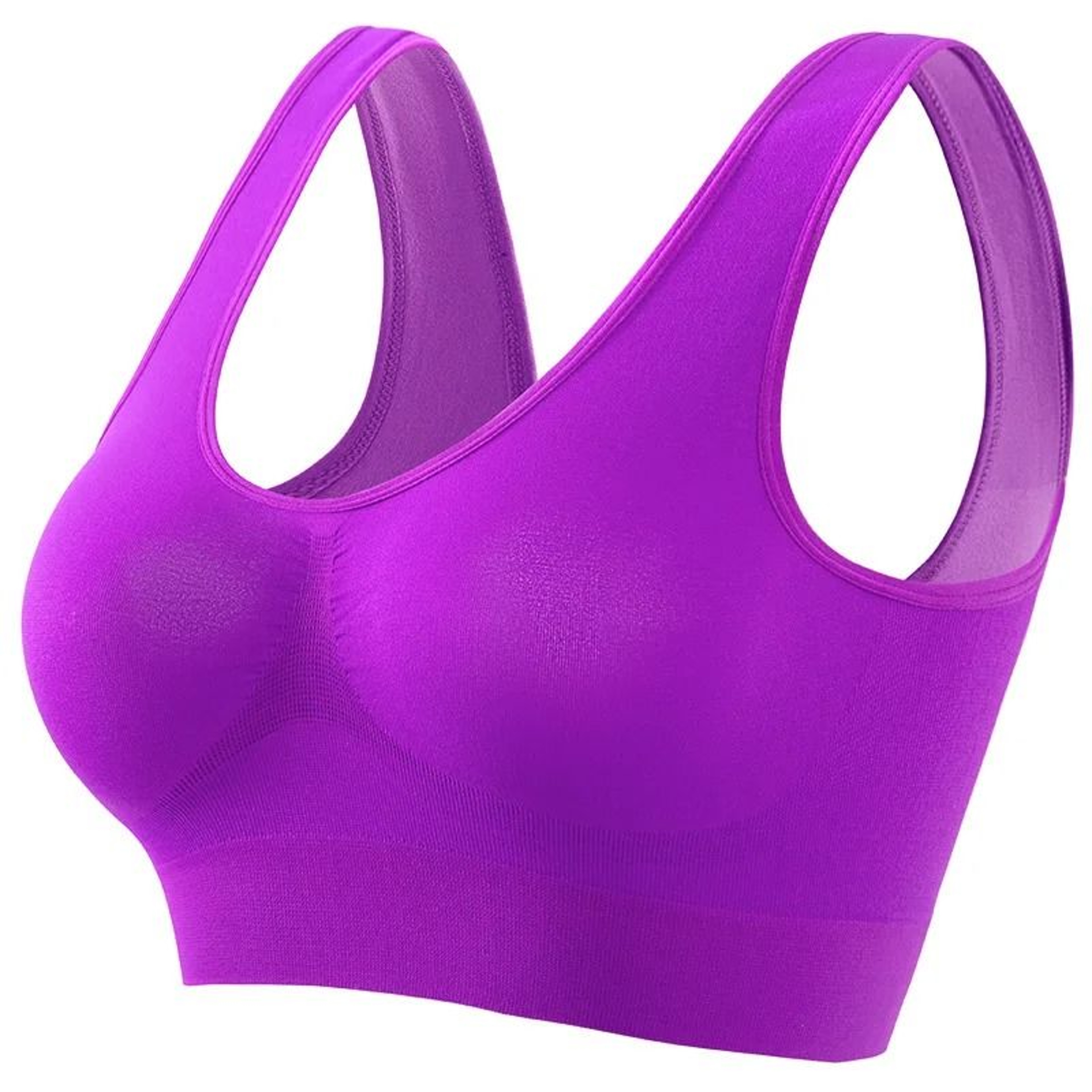 Seamless Sports Bra Wireless Push Up Bra Breathable No Pad Crop Top S 5XL 5