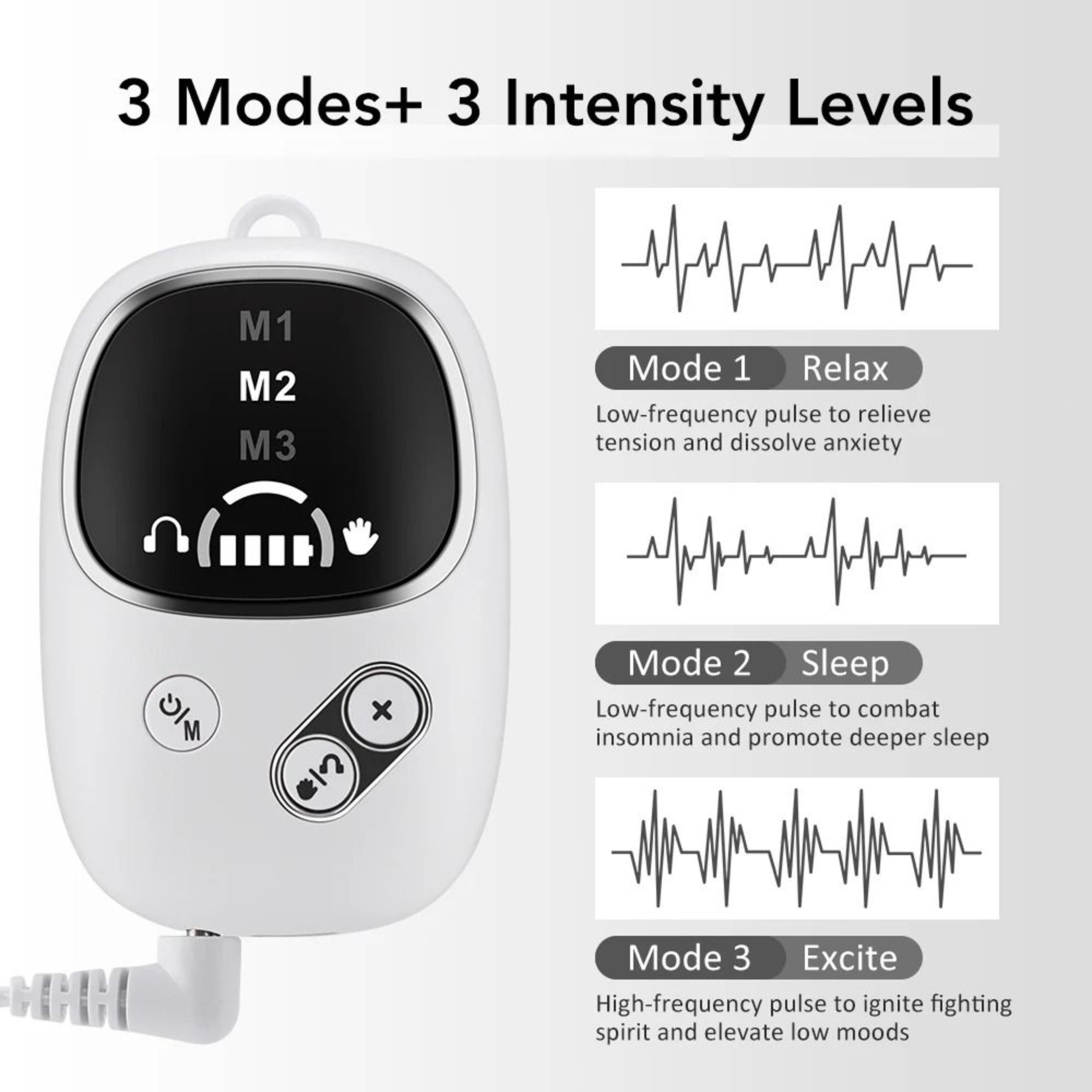 Sleep Aid Device Microcurrent Sleep Machine CES Therapy Device 10 Modes Relaxation Tool 1