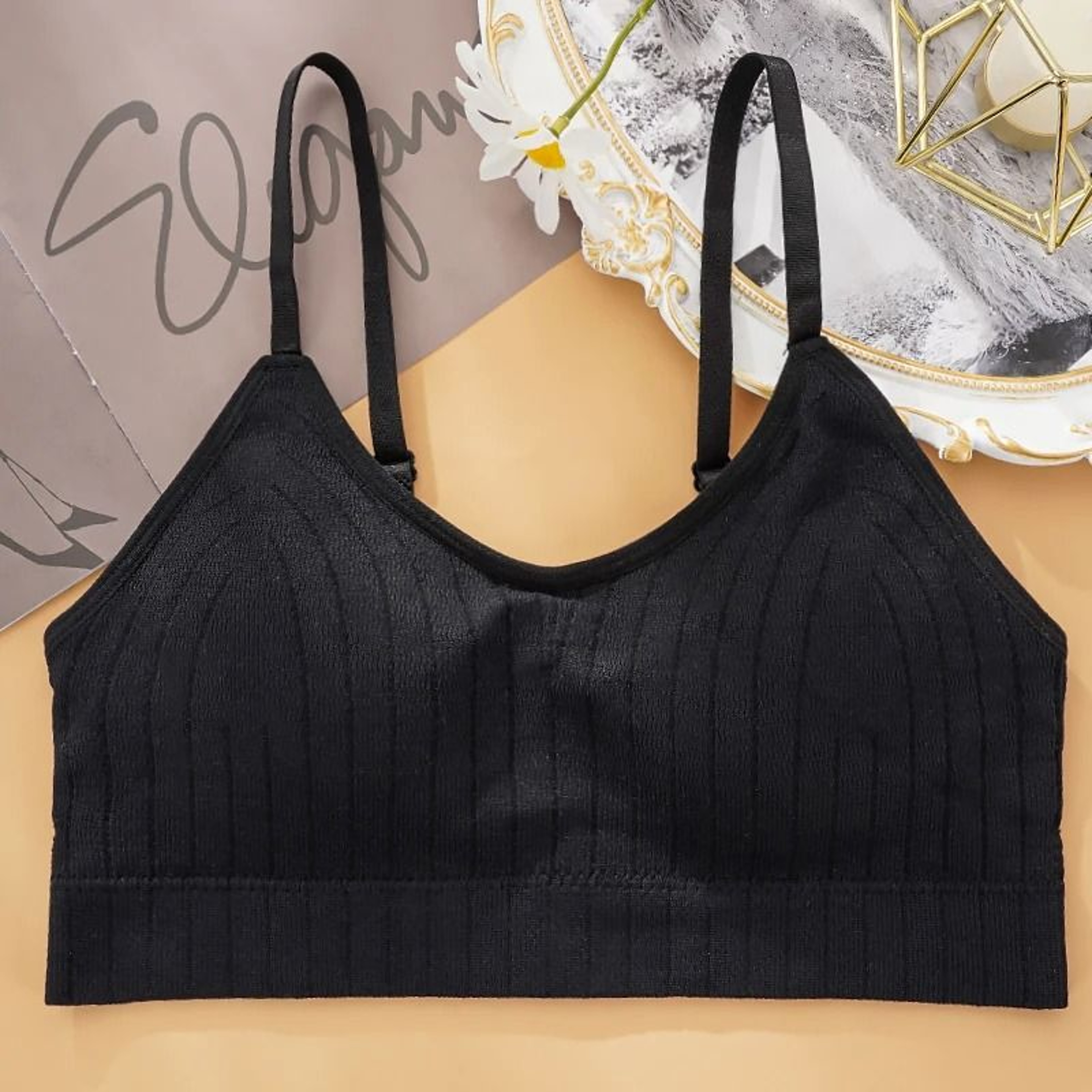 Seamless Wireless Bralette Padded Sleep Bra With U Back Support 2