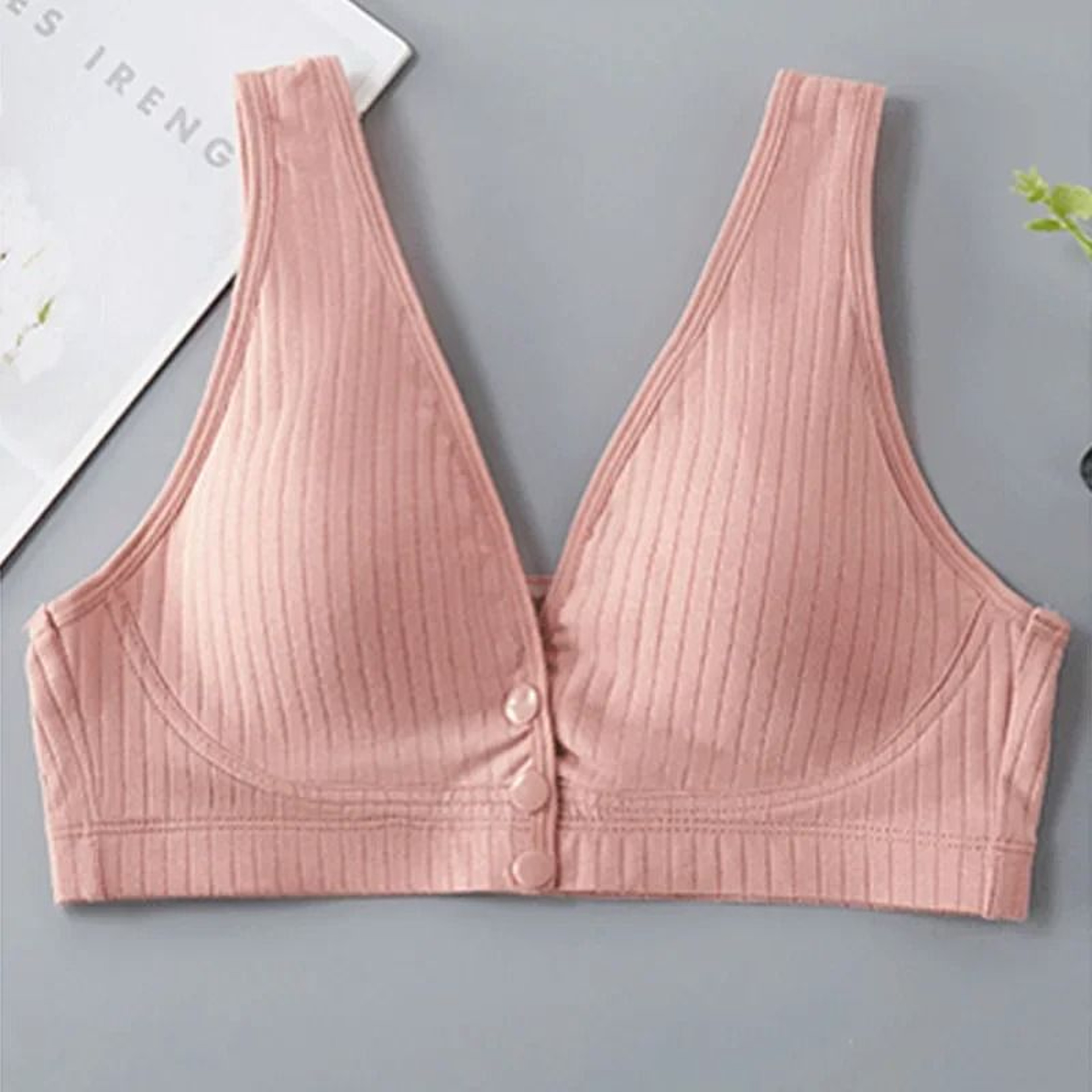 Pure Cotton Nursing Bra Breastfeeding Bra Maternity Bralette Plus Size Comfort 7