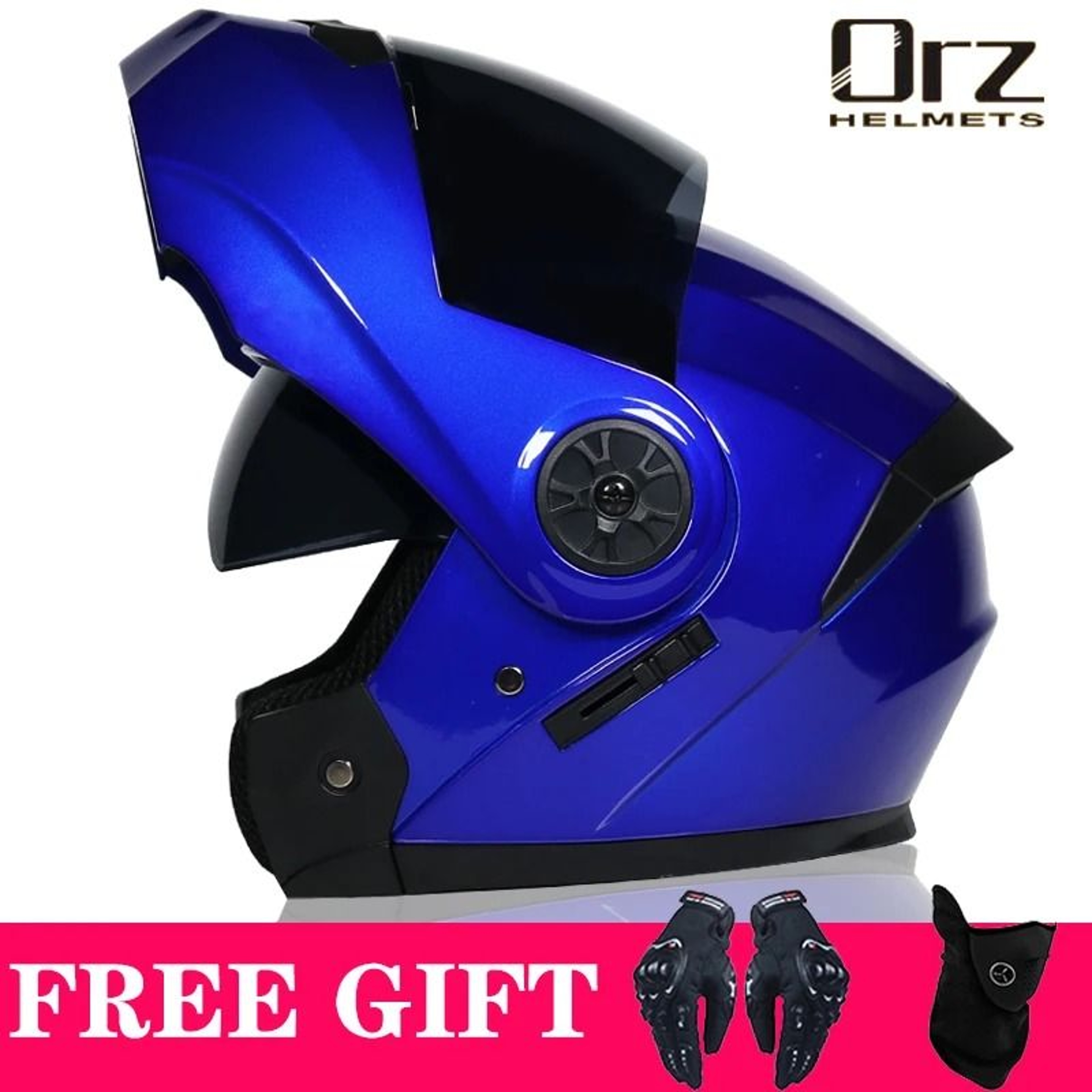 DOT Approved Modular Motorcycle Helmet Flip Up Dual Visor Racing Helmet 2