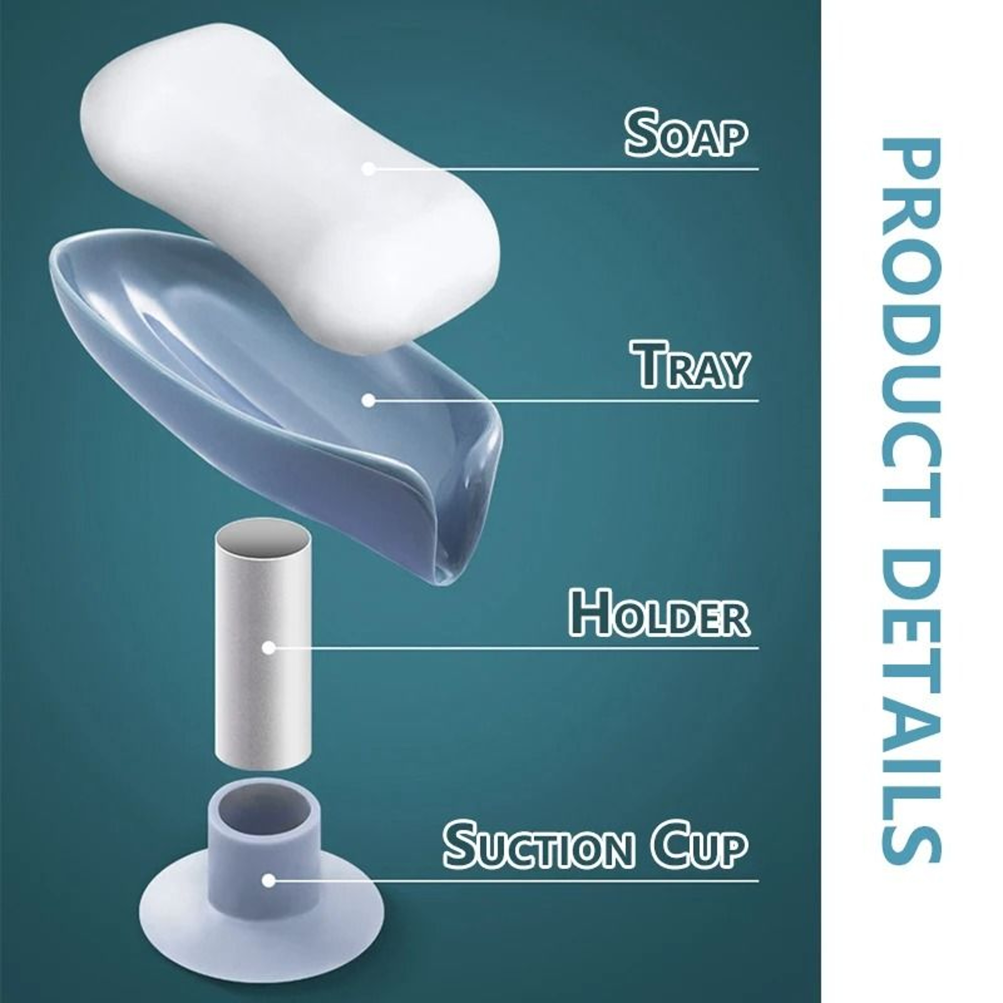 Leaf Shape Draining Soap Holder Suction Cup Soap Dish Bathroom Soap Drainer 11