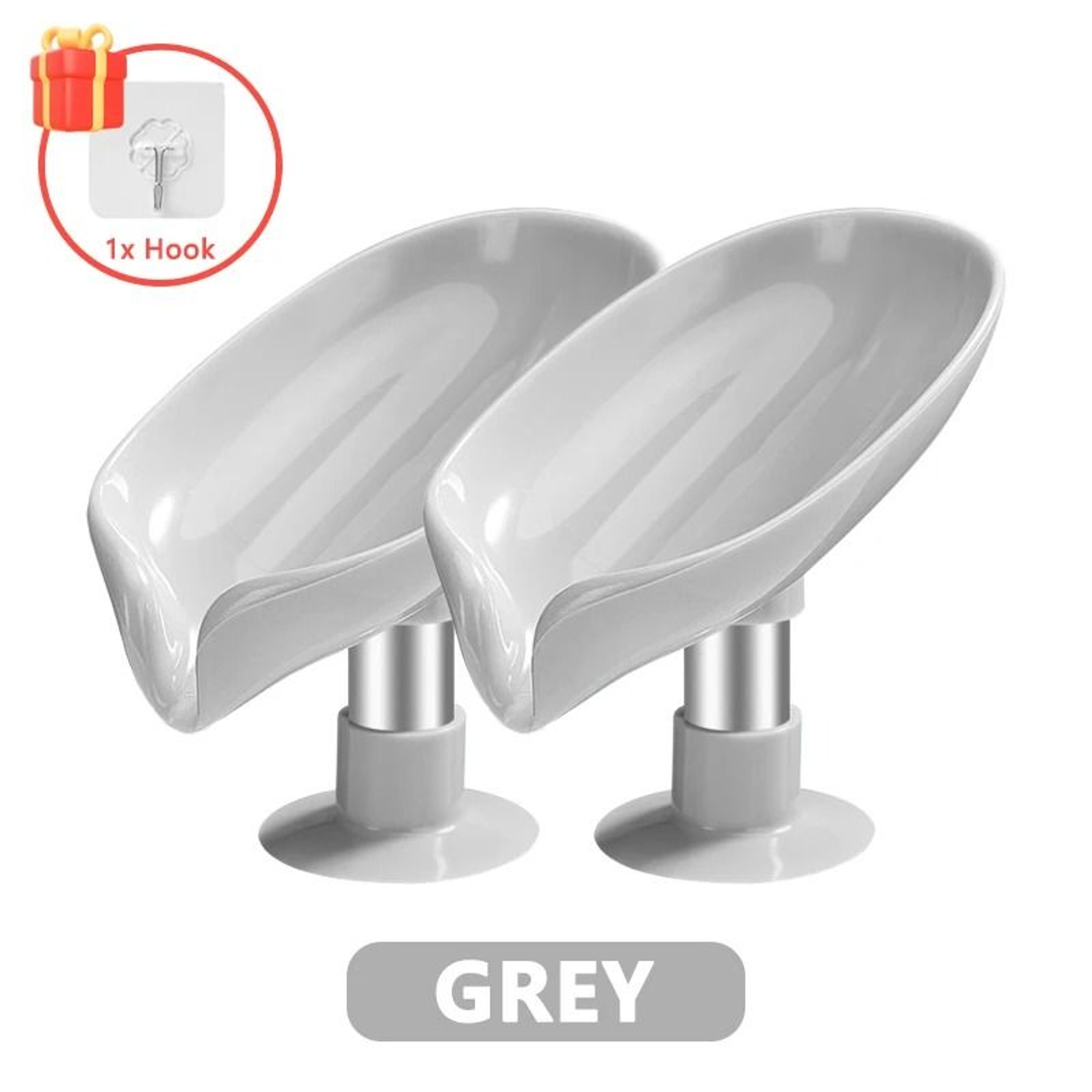Leaf Shape Draining Soap Holder Suction Cup Soap Dish Bathroom Soap Drainer 4
