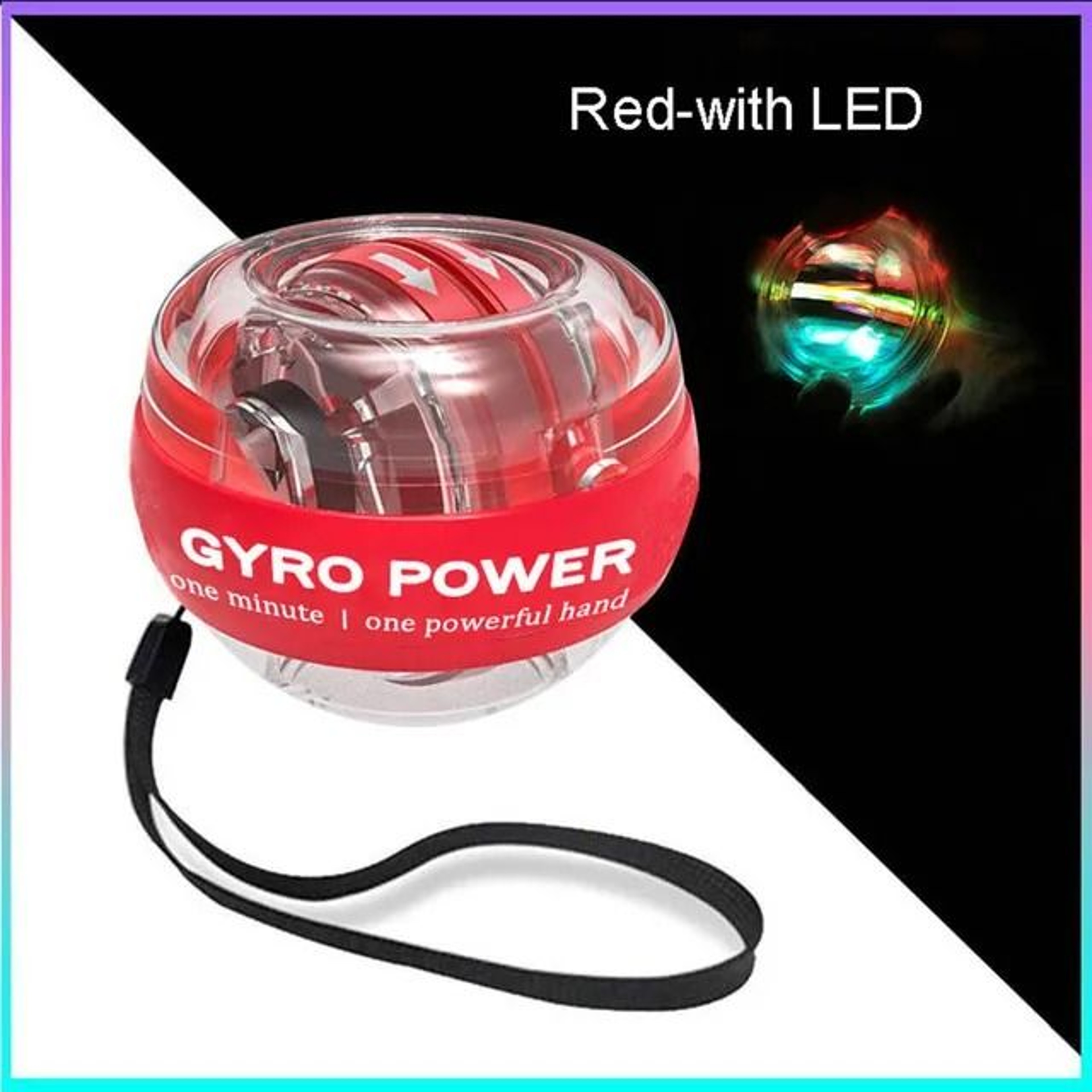 LED Gyro Wrist Ball Forearm Strength Trainer Hand Grip Exercise Power Ball 3