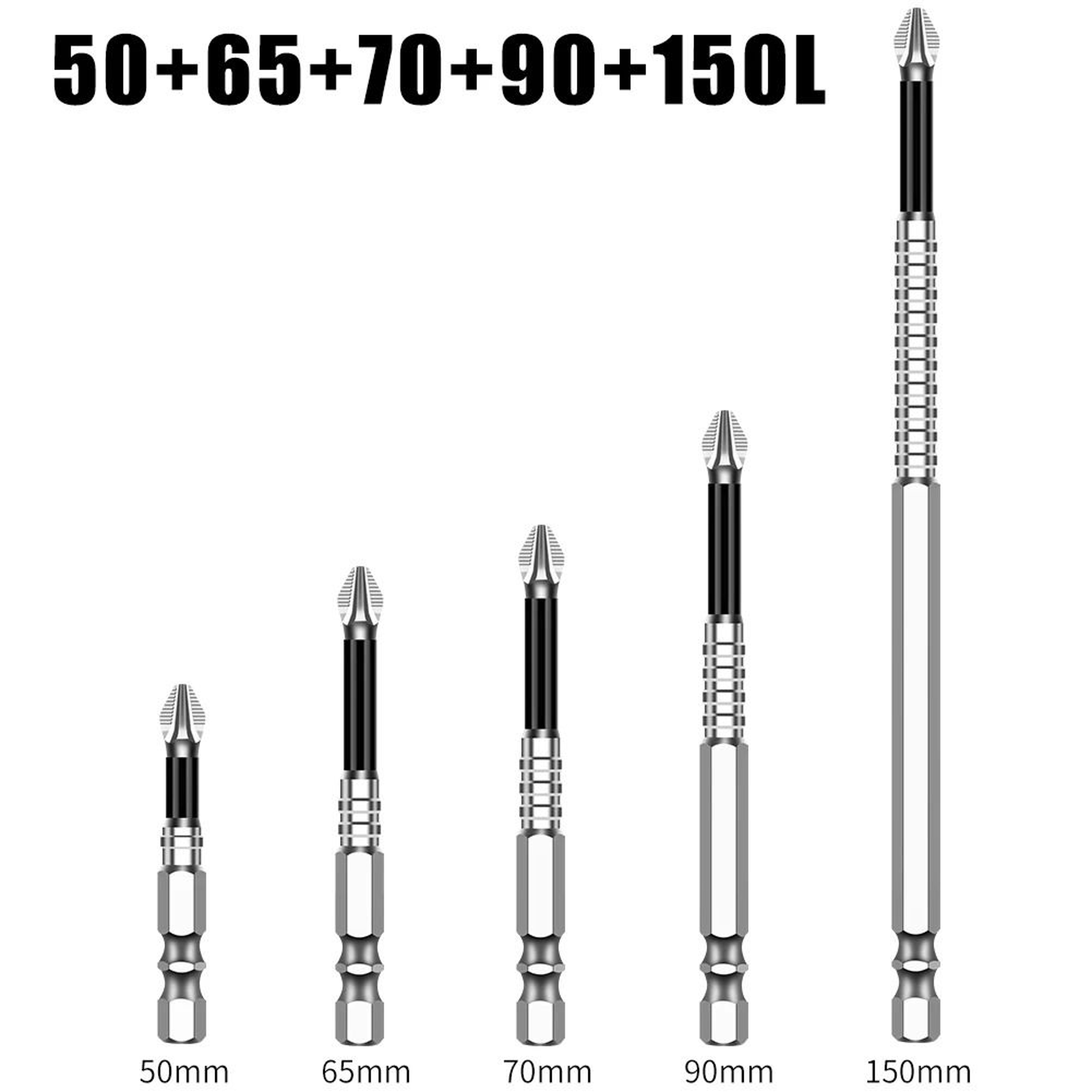 K5 S2 Steel Magnetic Screwdriver Bit Non Slip Phillips Cross Head Drill Bit 3