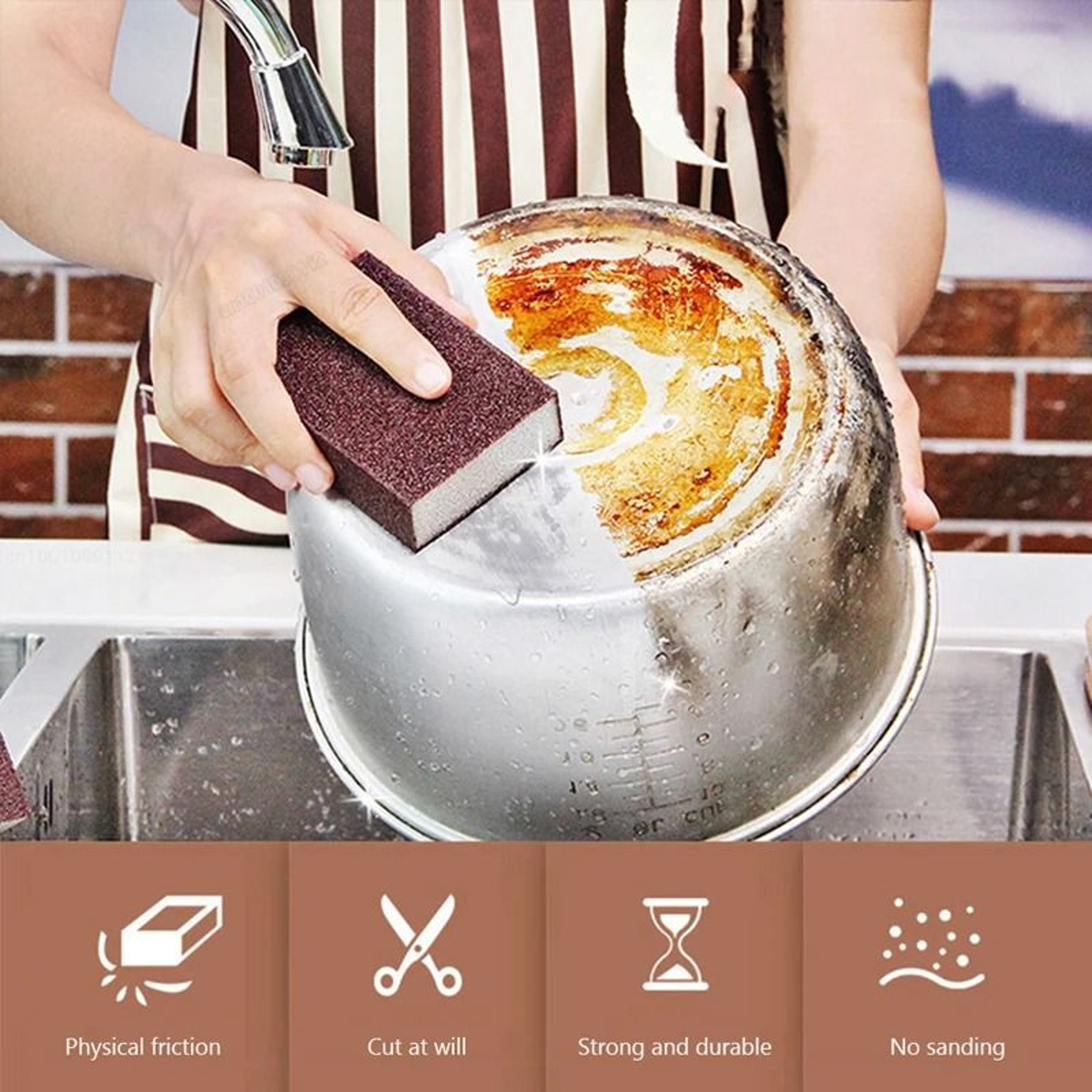 Magic Sponge Eraser Rust Remover Descaling Cleaning Sponge For Cooktop And Pots 17