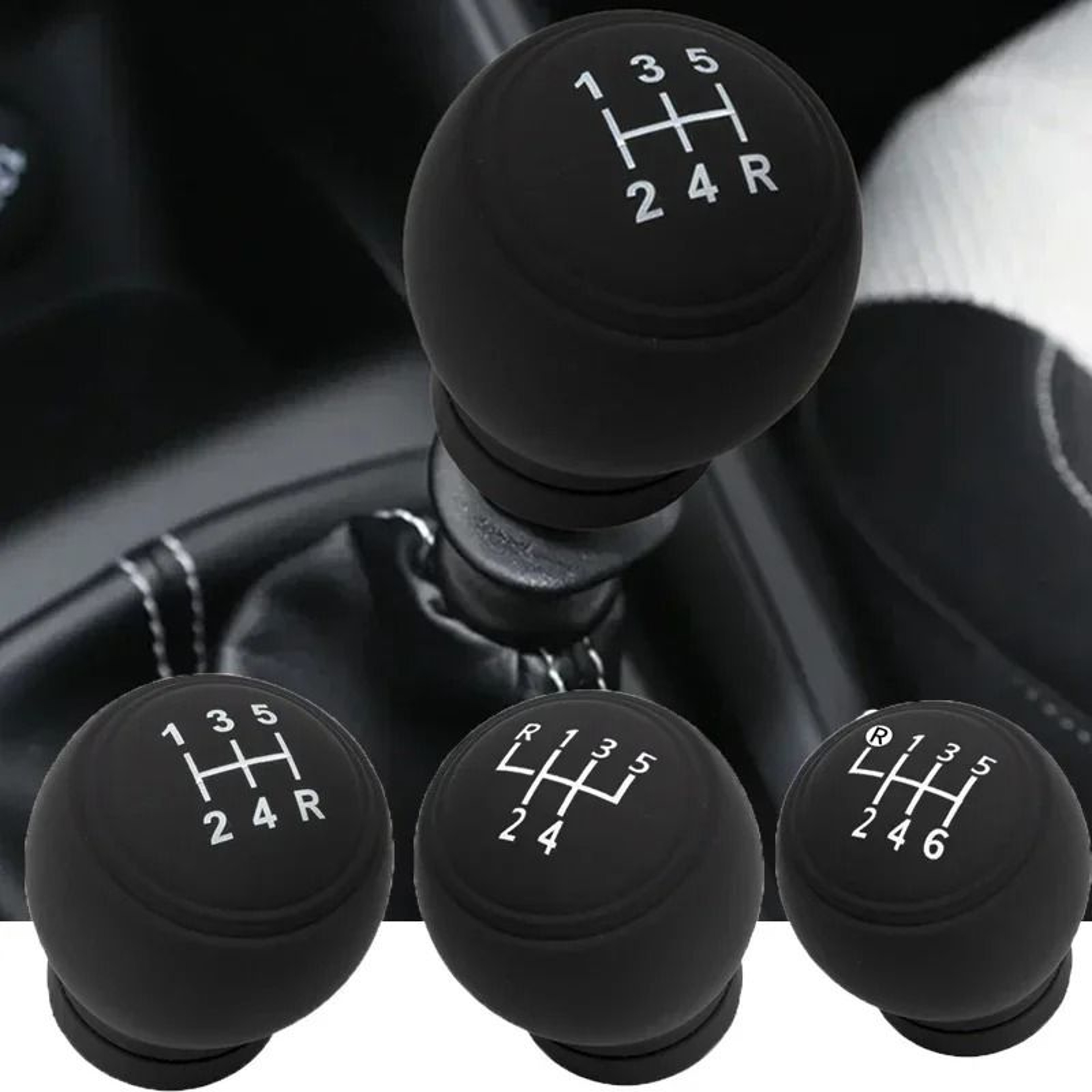 Universal Silicone Gear Shift Knob Cover Non Slip Waterproof Manual Shifter Protector 7