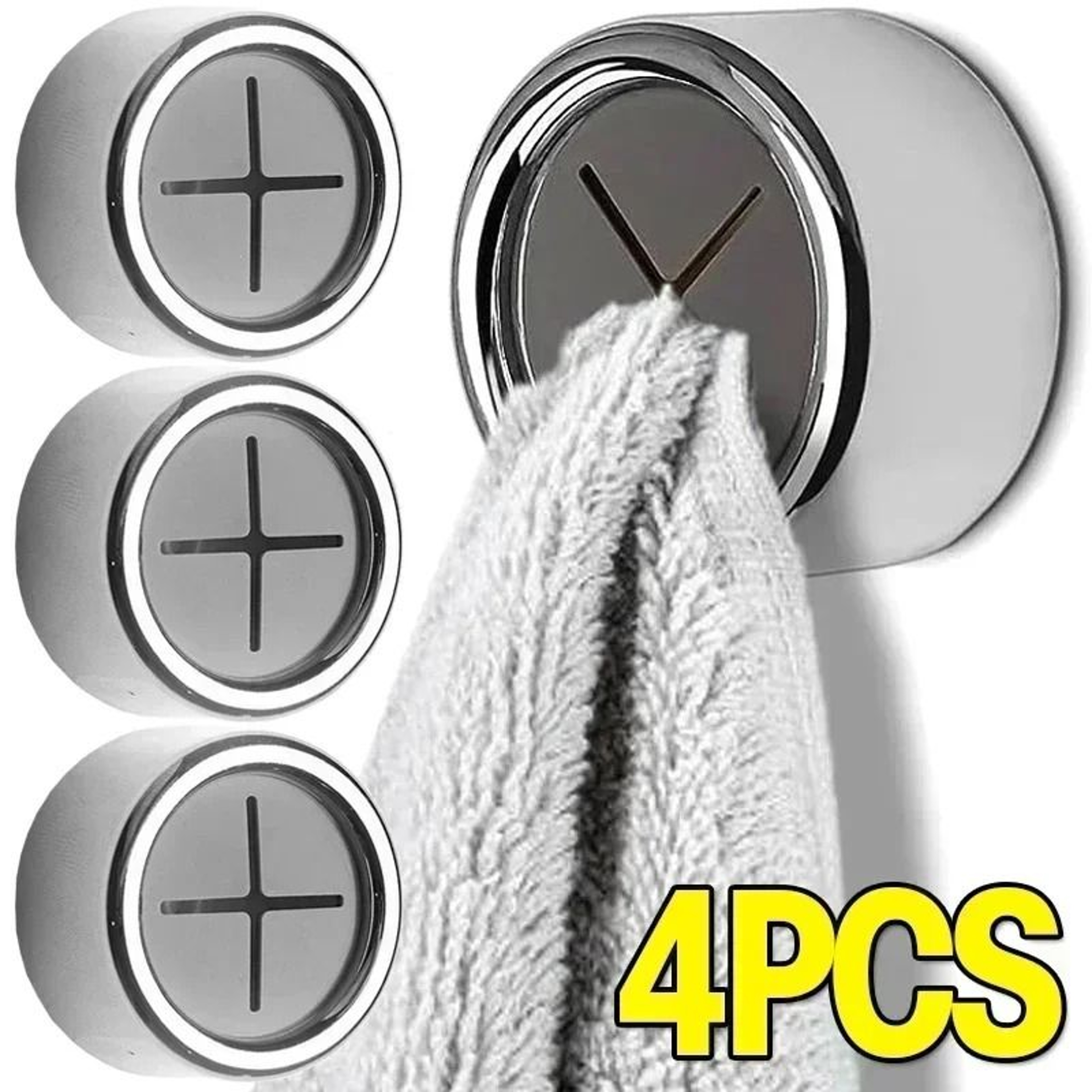 Self Adhesive Towel Holder Clips Wall Mounted Towel Hook Organizer Set 13