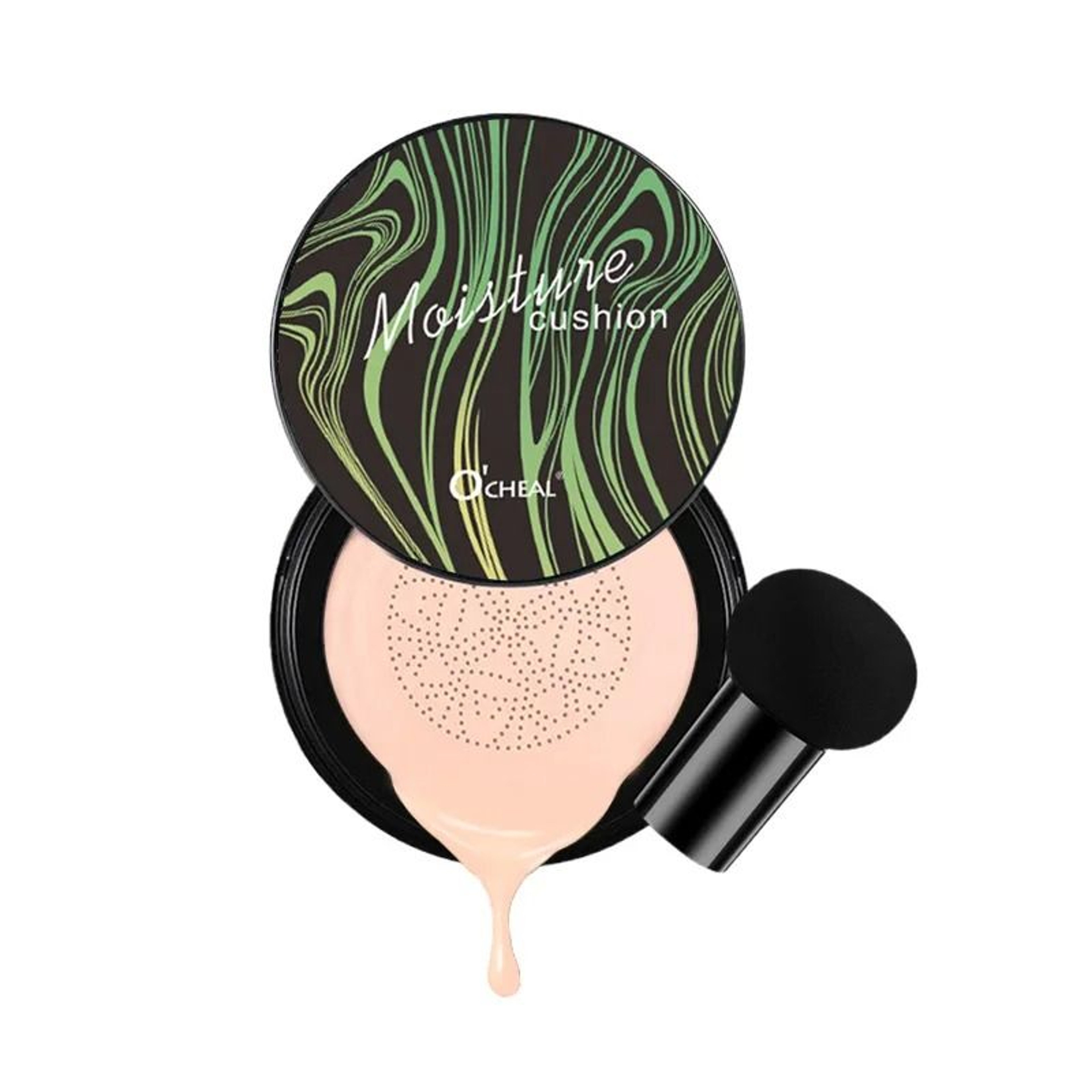 Ocheal BB Cream Cushion Foundation Air Cushion Compact With Mushroom Puff Concealer 0