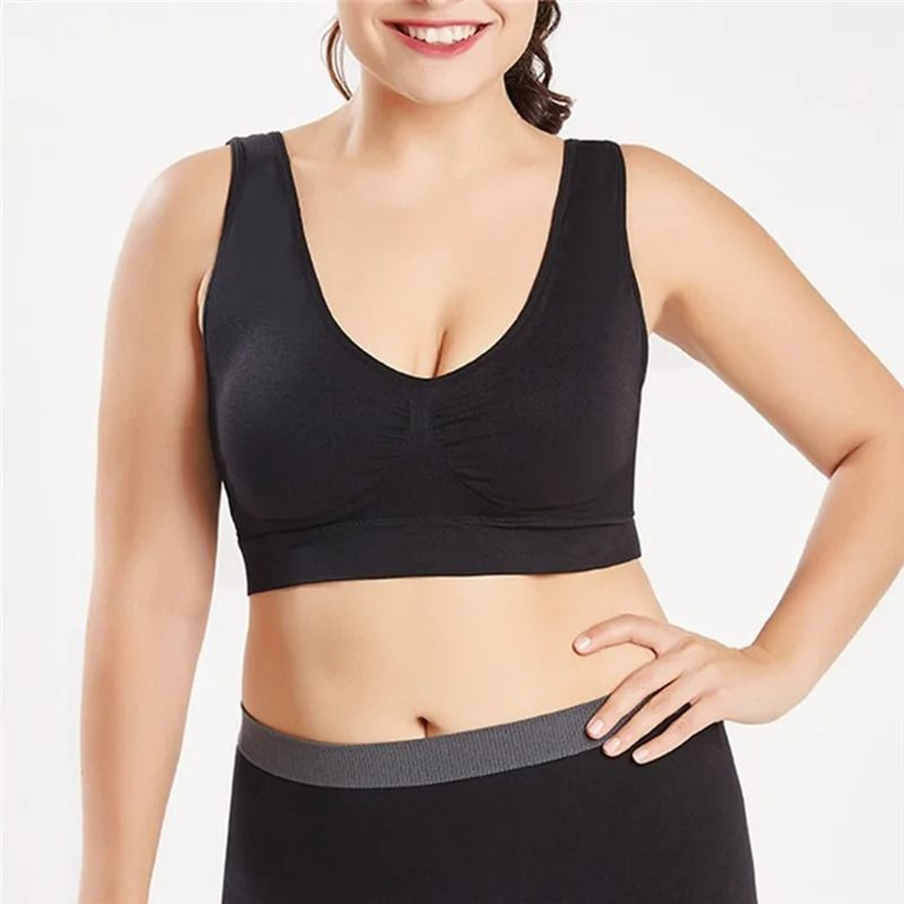 Seamless No Pad Sports Bra Breathable Workout Bralette For Yoga Running Fitness 8