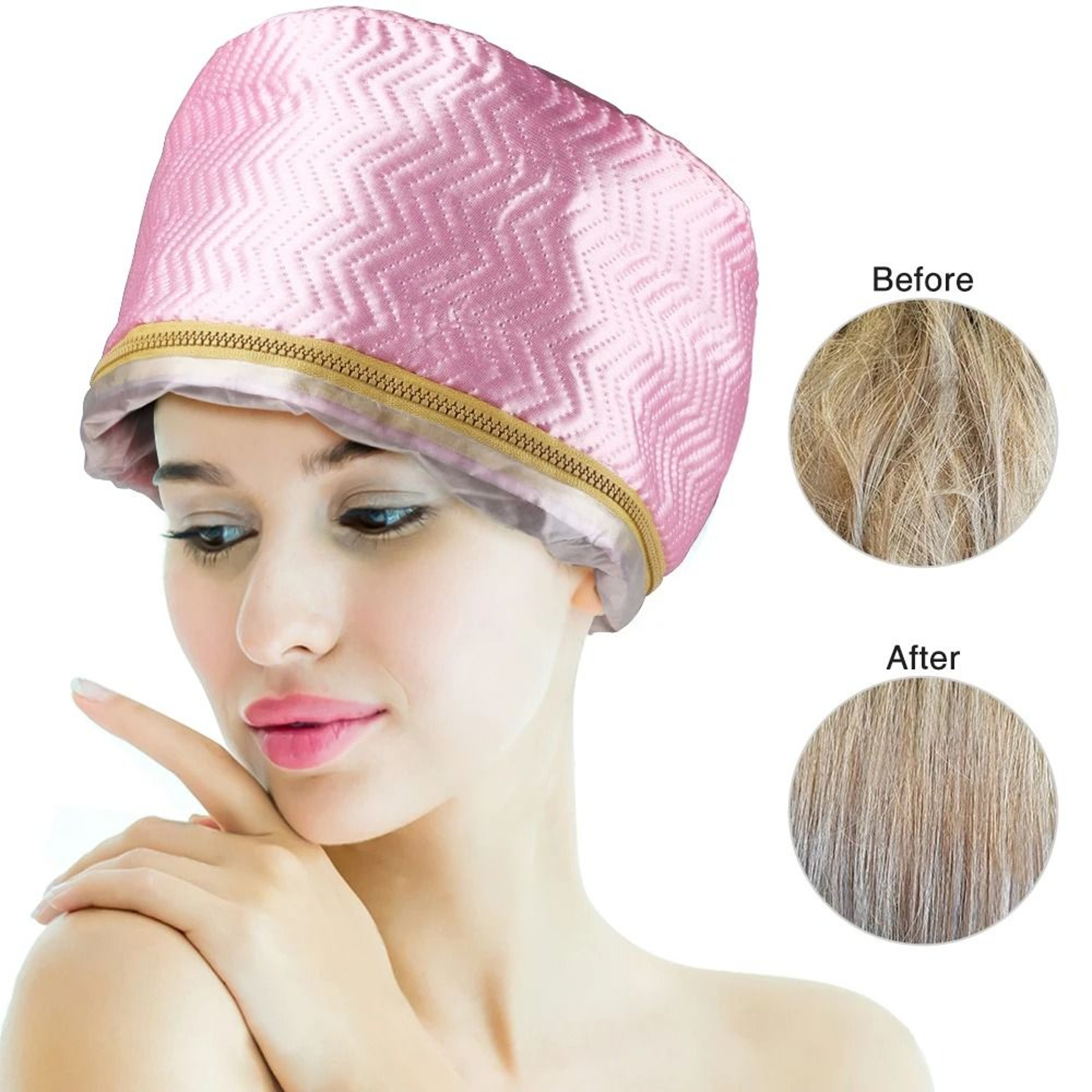 Heated Hair Cap Hair Steamer Bonnet For Deep Conditioning And Thermal Treatment 0