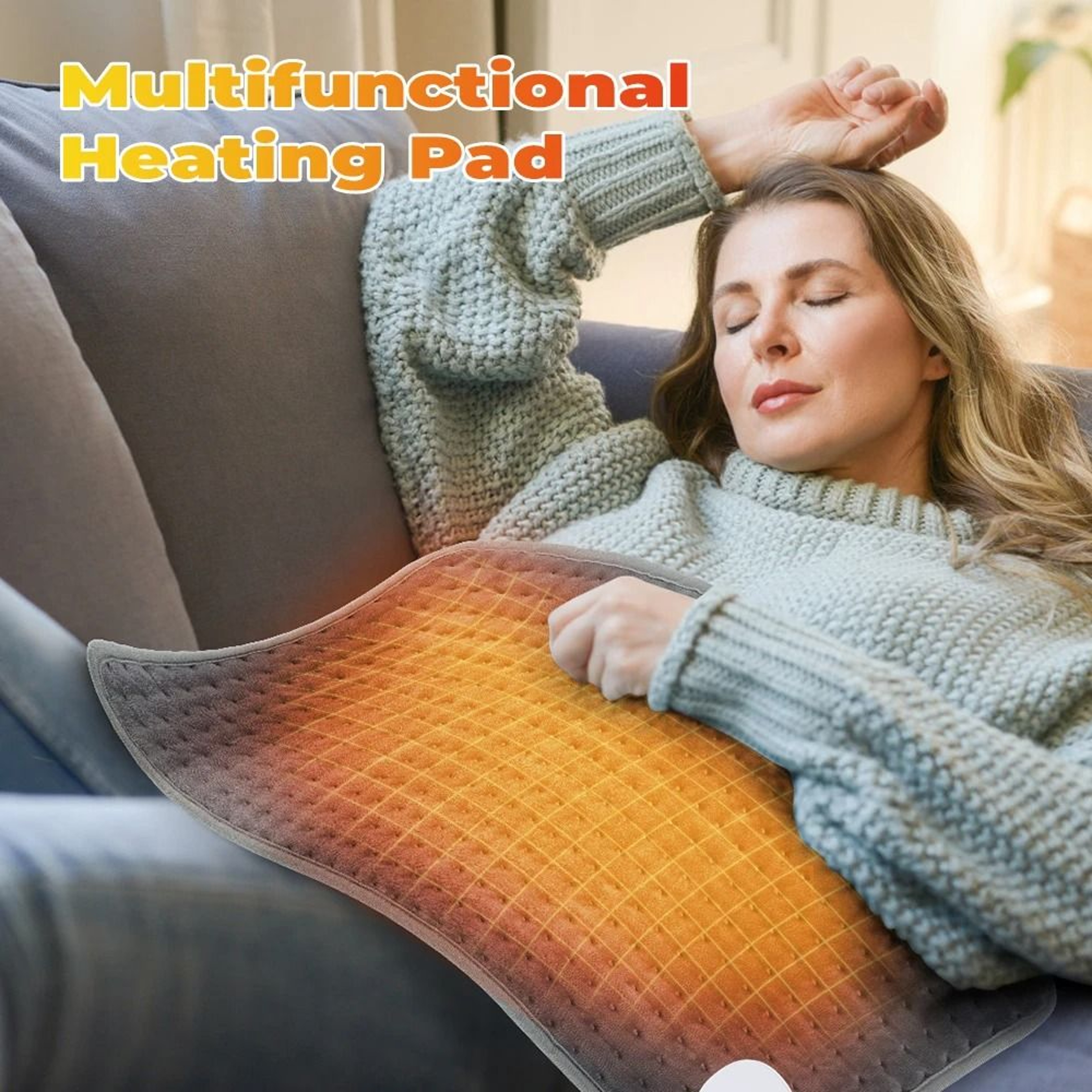 Electric Heating Pad Blanket With Timer 9 Heat Levels For Neck Shoulder And Back Relief 0