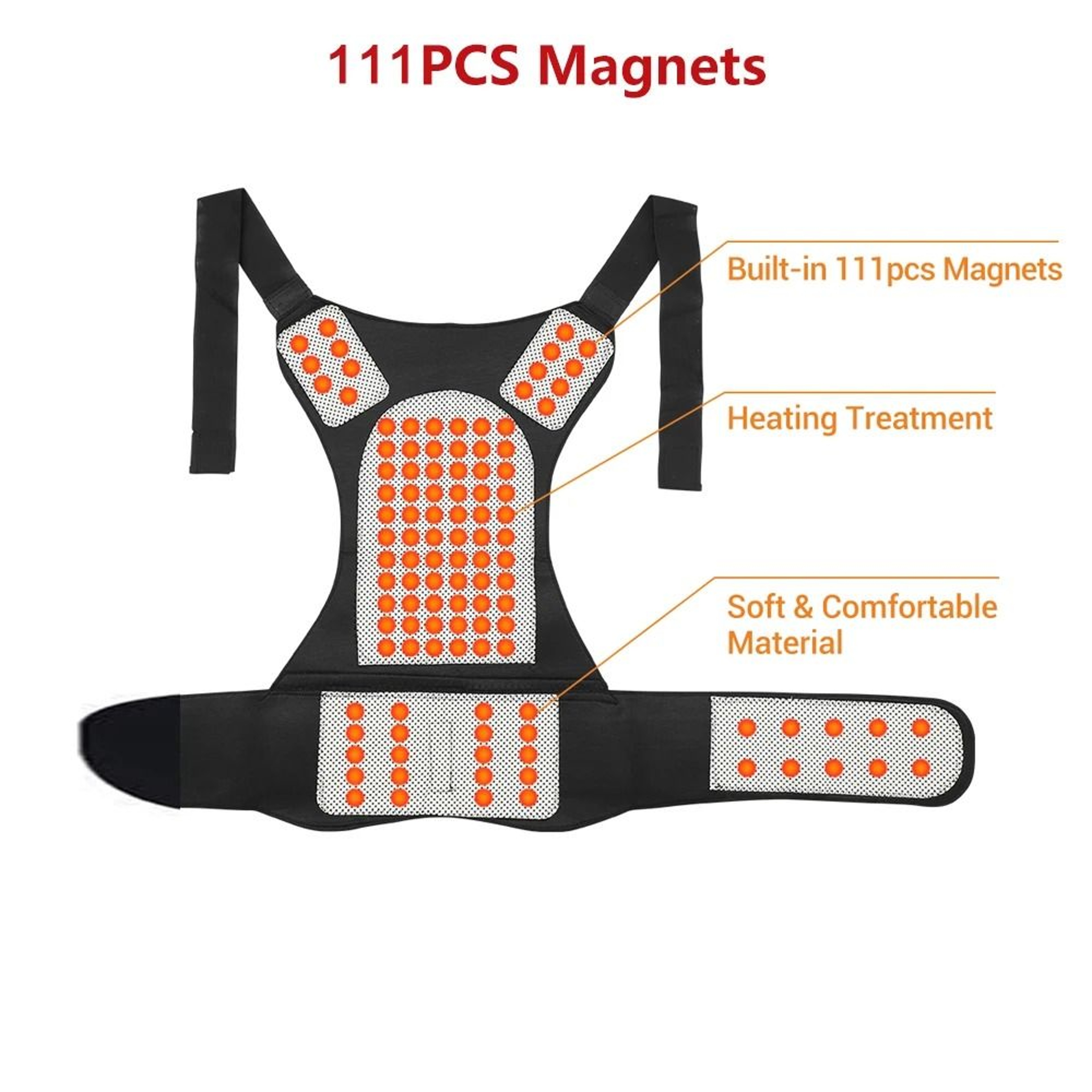 Tourmaline Self Heating Waist Brace Lumbar Support Belt With Thermal Warmth 3