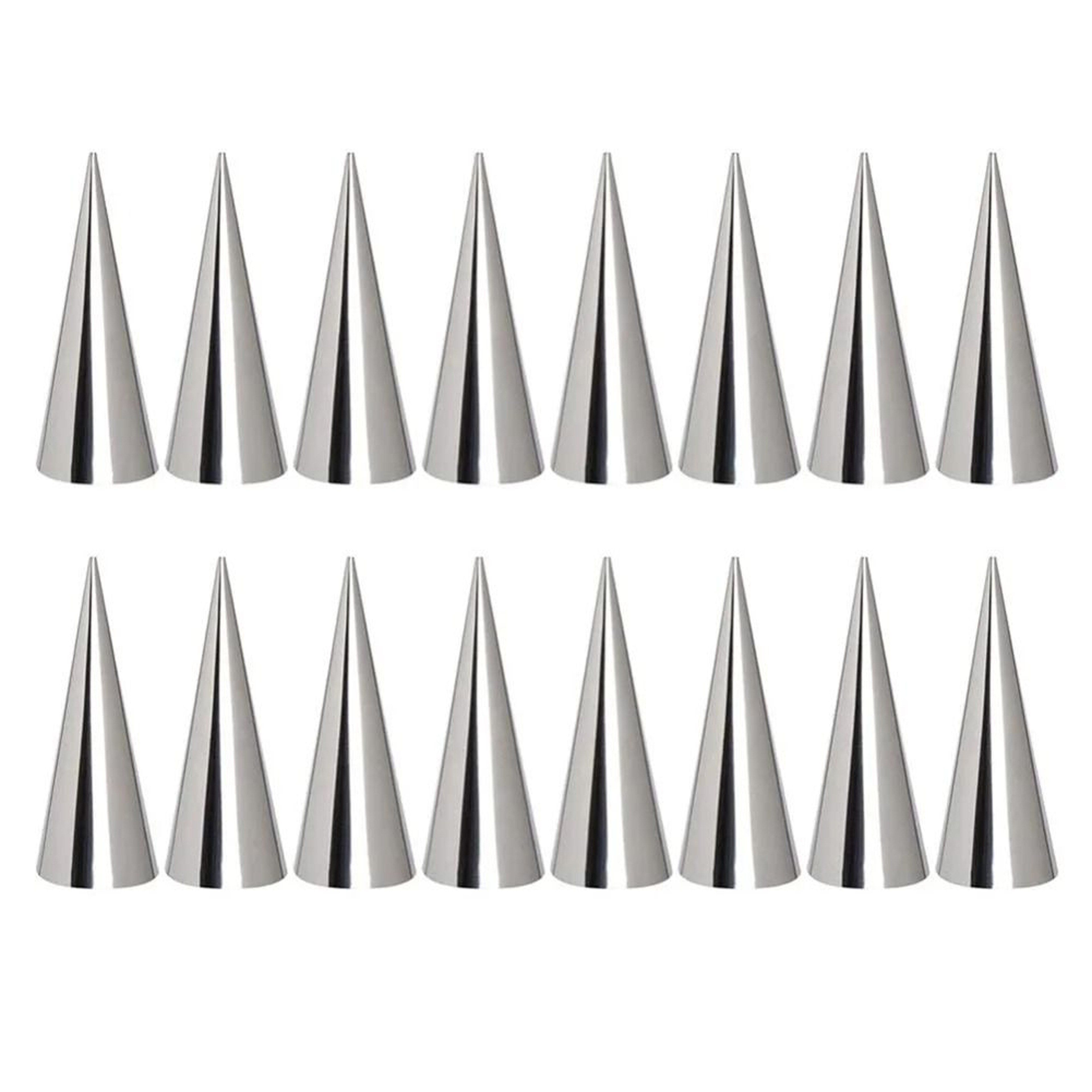 16 Piece Cream Horn Molds Pastry Cone Roll Molds For Croissants And Desserts 3