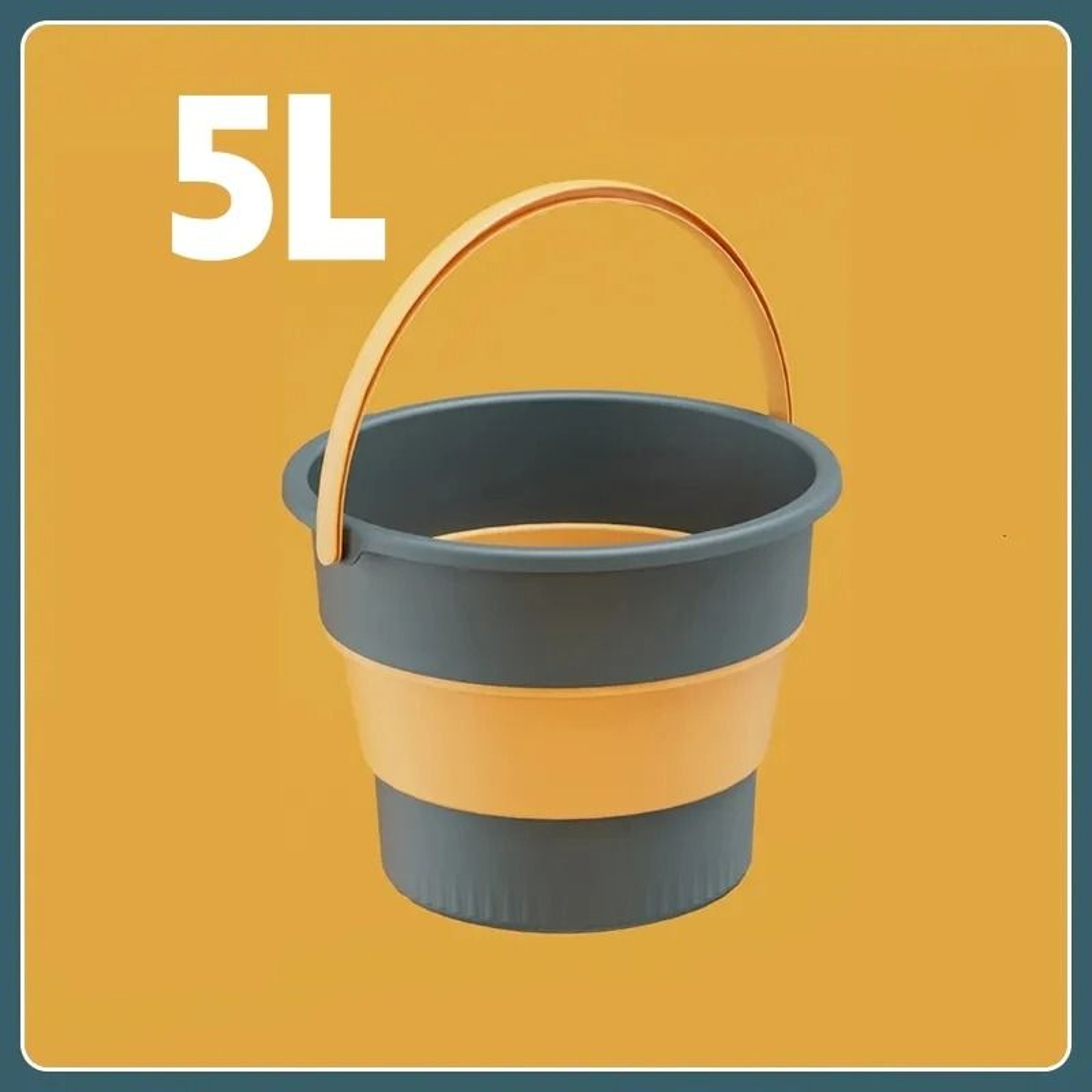 Folding Portable Bucket With Lid Collapsible Silicone Bucket For Camping And Home 6