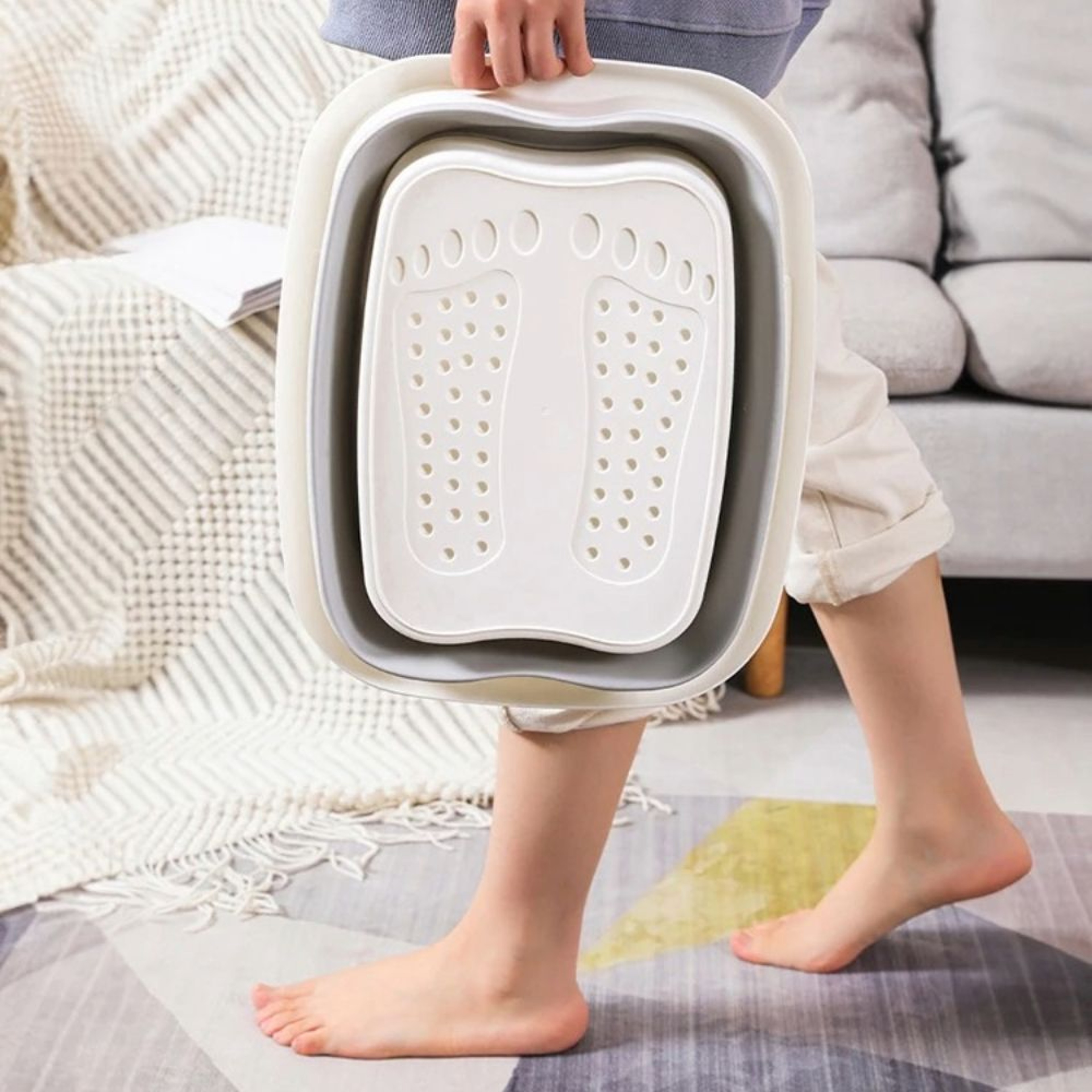 Foldable Foot Bath Bucket Foot Soaking Tub Portable Foot Spa For Home Relaxation 7
