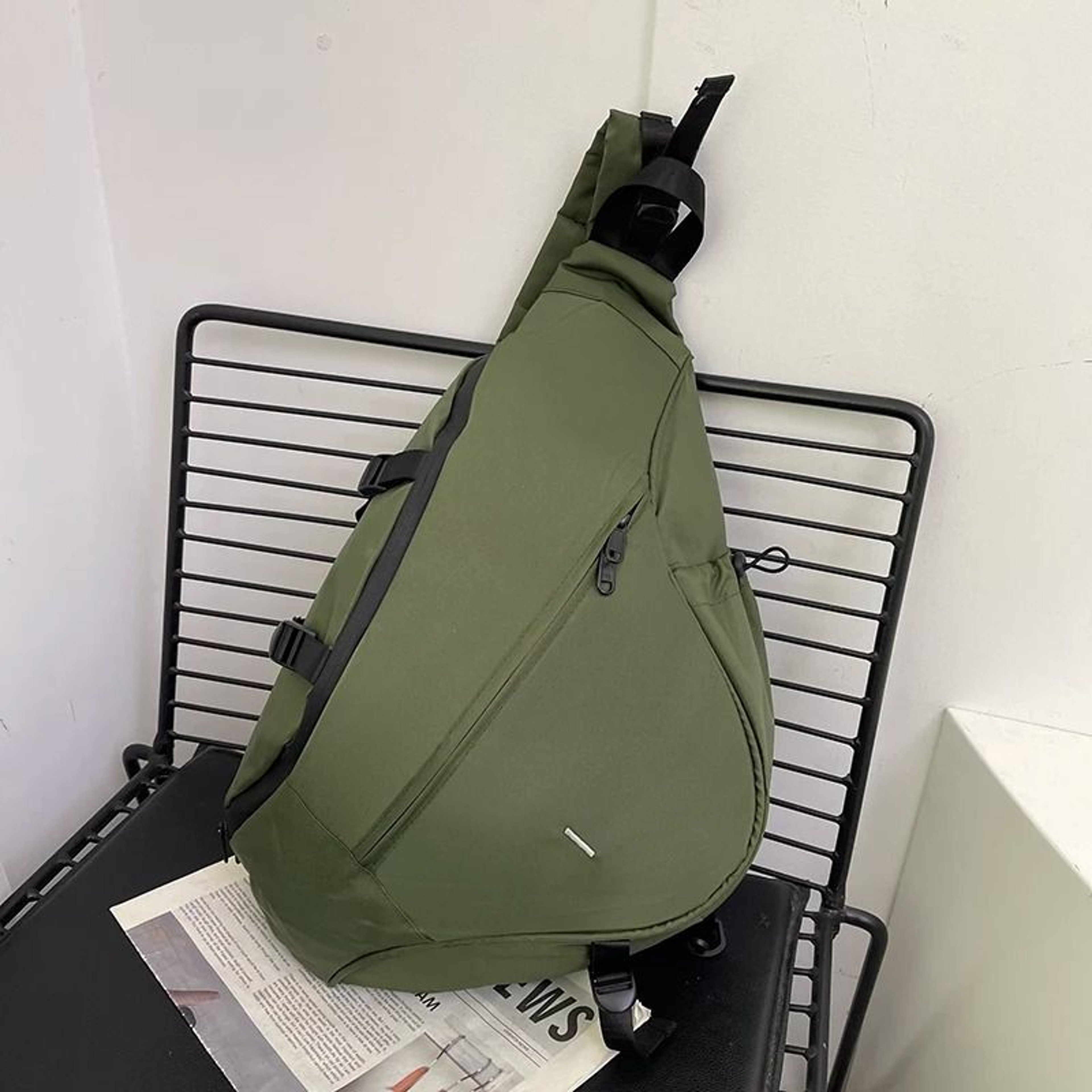 Large Capacity Sling Bag Mens Chest Bag Nylon Crossbody Travel Shoulder Student Backpack 3