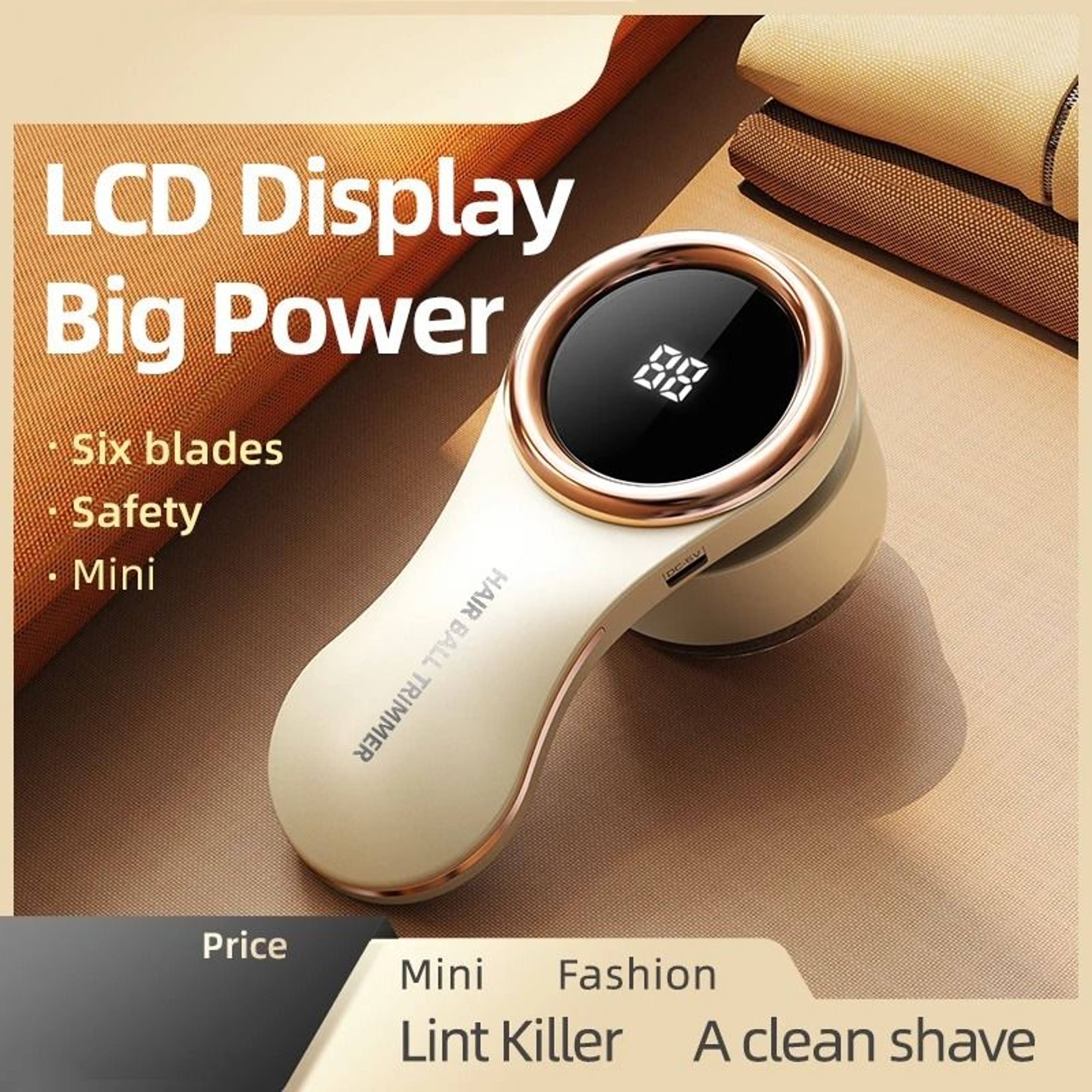 HOMEFISH USB Rechargeable Lint Remover Fabric Shaver For Clothes And Upholstery 6