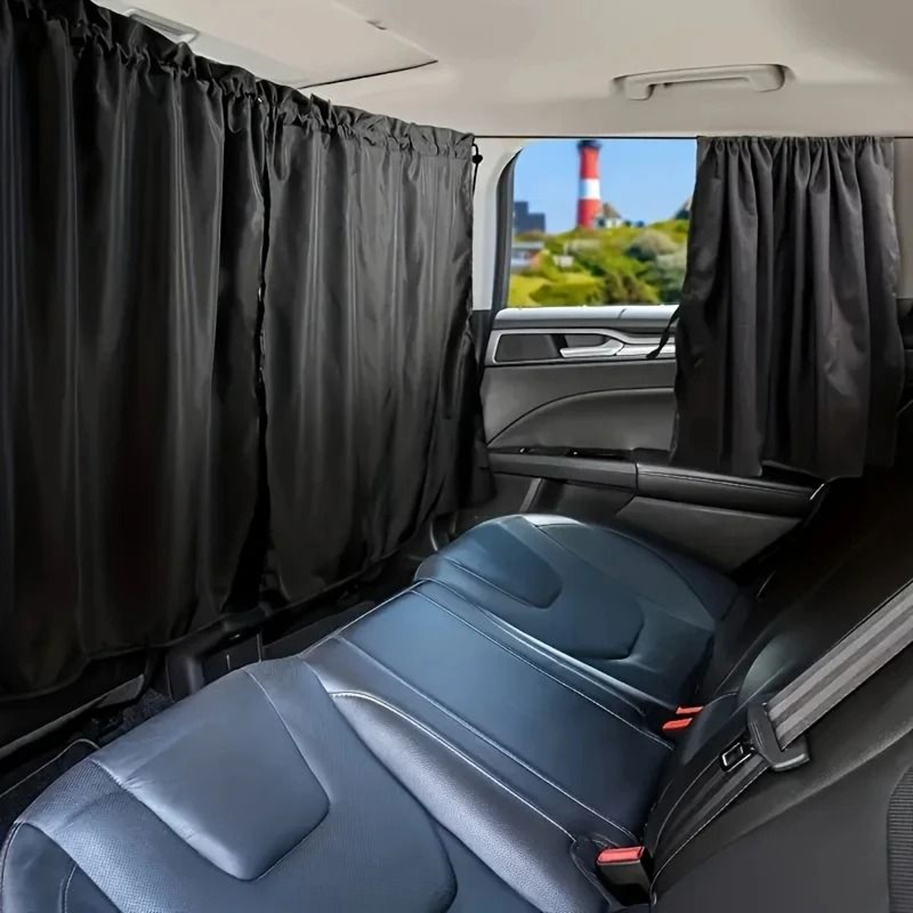4 Pcs Car Privacy Curtain Set Travel Window Shade For Car Camping And Rest 6